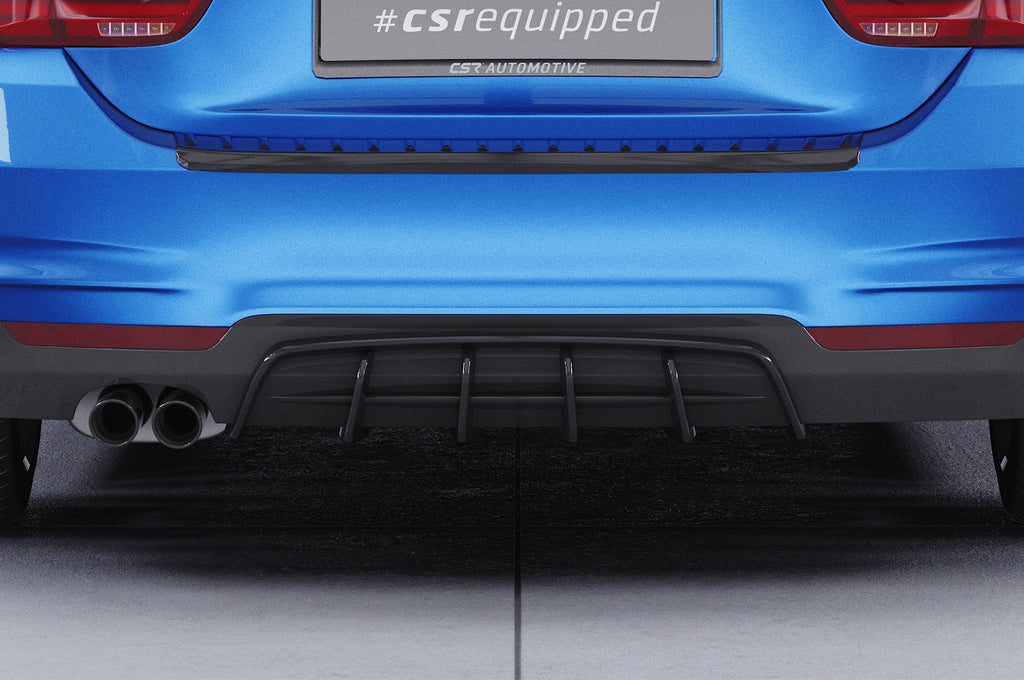 CSR Diffusor | Heckansatz mit ABE für BMW 4er F32 / F33 / F36 HA428-G Glossy schwarz Hochglanz (keine Lackierung erforderlich)