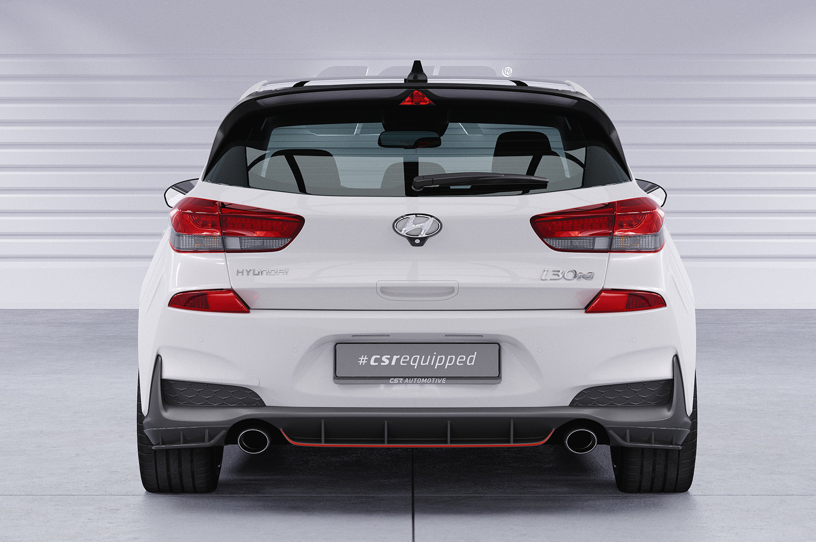 CSR Diffusor | Heckansatz mit ABE für Hyundai I30 (PD) N HA429-C Carbon Look Hochglanz (keine Lackierung erforderlich)
