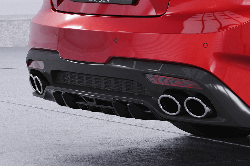 CSR Diffusor | Heckansatz mit ABE für Kia Stinger GT HA430-C Carbon Look Hochglanz (keine Lackierung erforderlich)