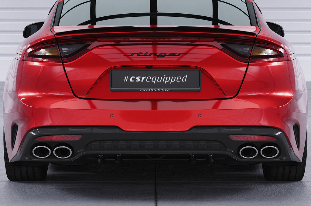 CSR Diffusor | Heckansatz mit ABE für Kia Stinger GT HA430-C Carbon Look Hochglanz (keine Lackierung erforderlich)
