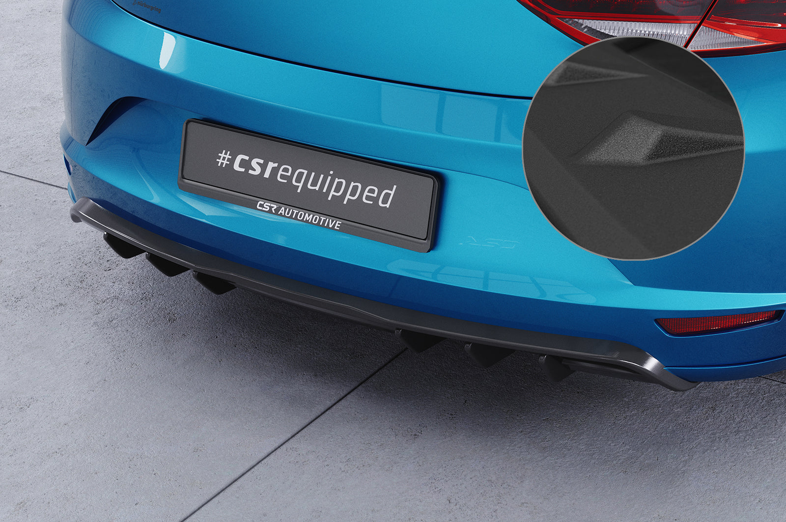 CSR Diffusor | Heckansatz mit ABE für Seat Leon 3 (Typ 5F) HA431-S Strukturiert schwarz matt (keine Lackierung erforderlich)