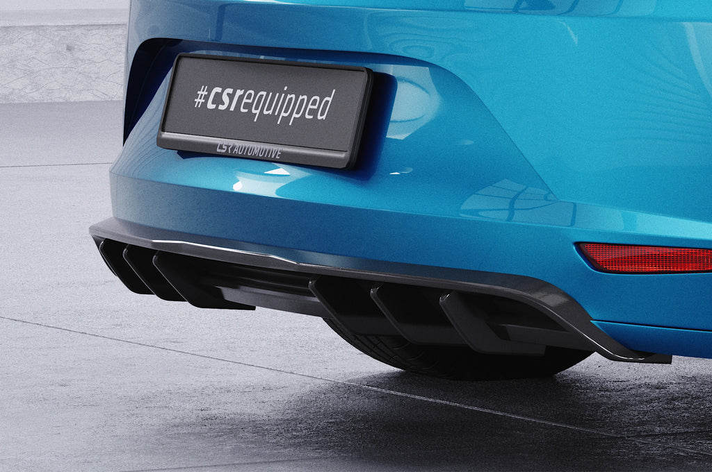 CSR Diffusor | Heckansatz mit ABE für Seat Leon 3 (Typ 5F) HA431-S Strukturiert schwarz matt (keine Lackierung erforderlich)