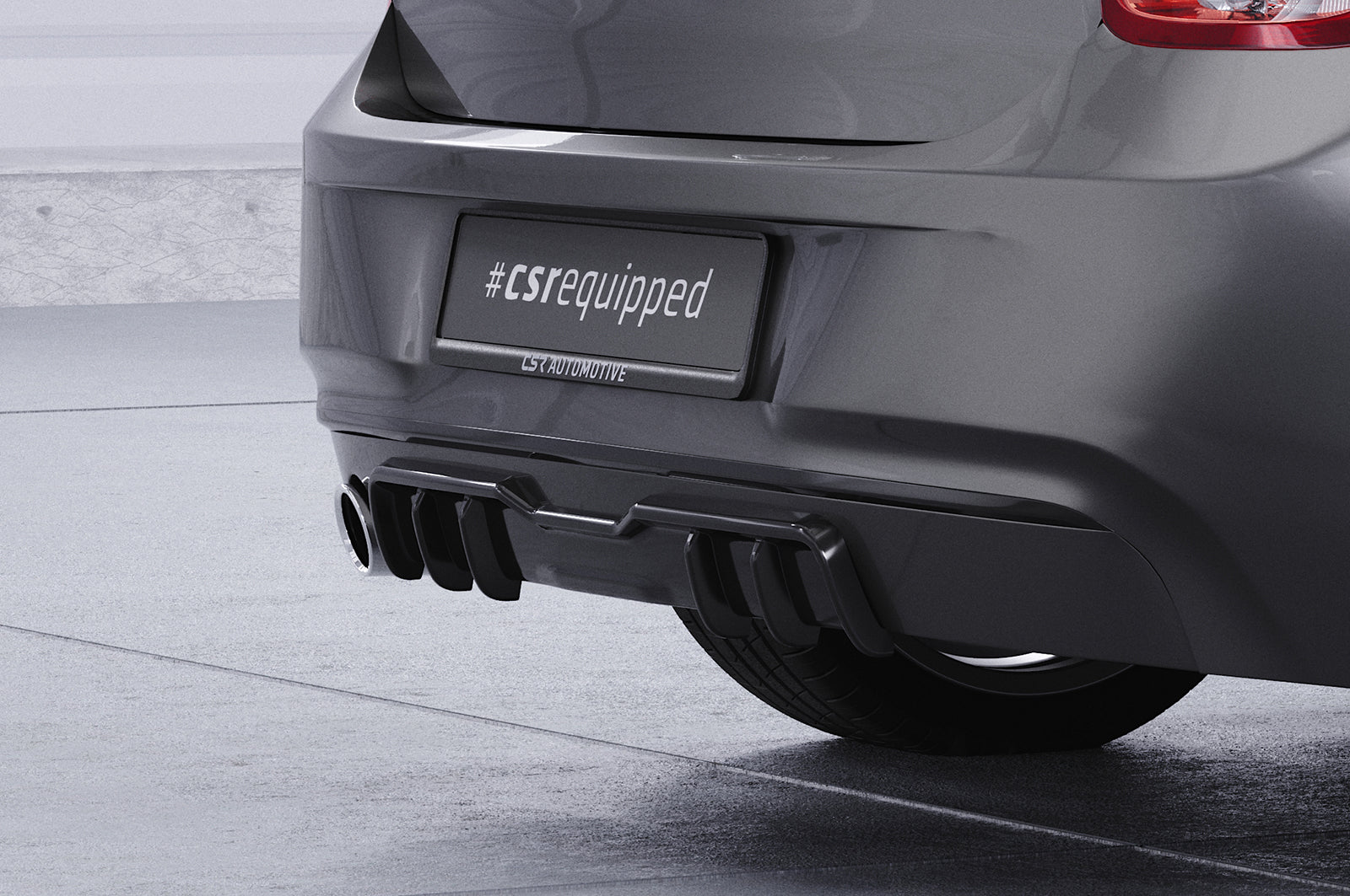 CSR Diffusor | Heckansatz mit ABE für BMW 1er F20 / F21 HA433-L Unlackiert roh (Lackierung erforderlich)
