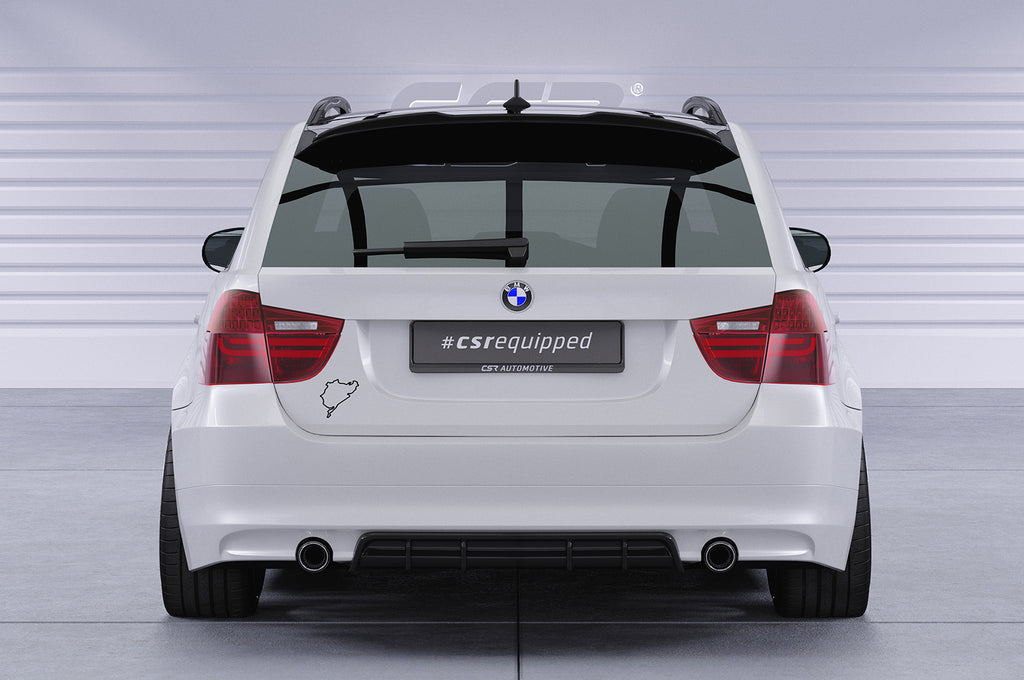 CSR Diffusor | Heckansatz mit ABE für BMW 3er E90 / E91 HA435-C Carbon Look Hochglanz (keine Lackierung erforderlich)