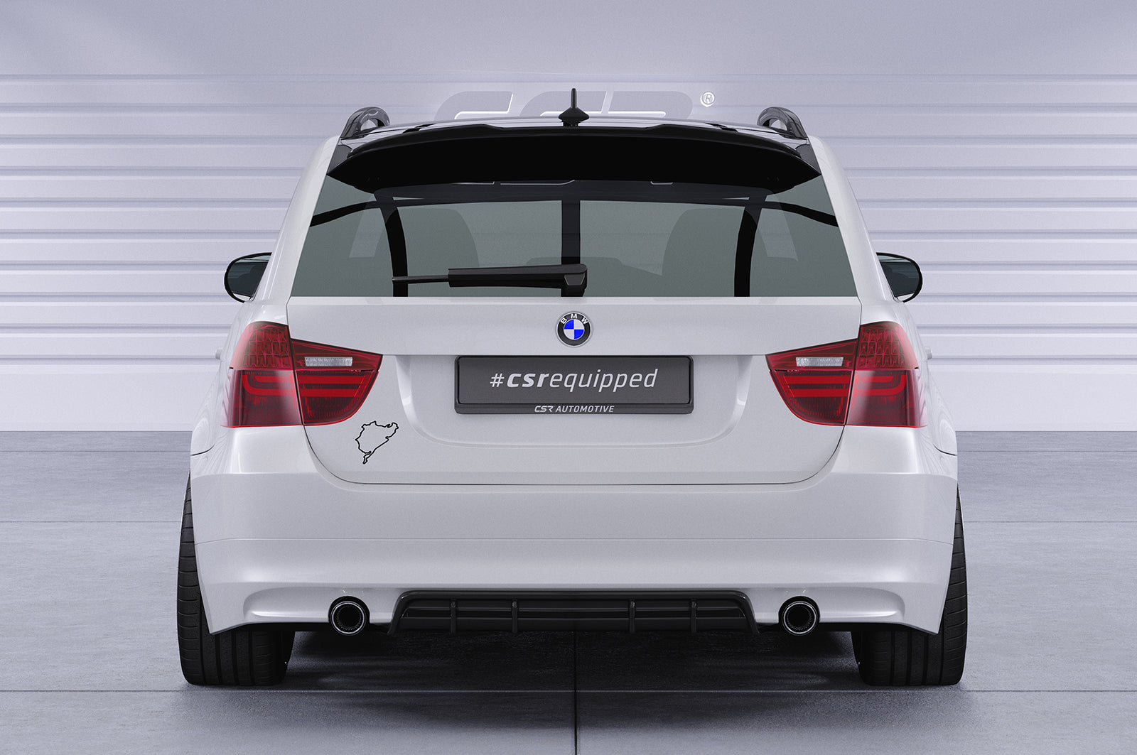 CSR Diffusor | Heckansatz mit ABE für BMW 3er E90 / E91 HA435-L Unlackiert roh (Lackierung erforderlich)
