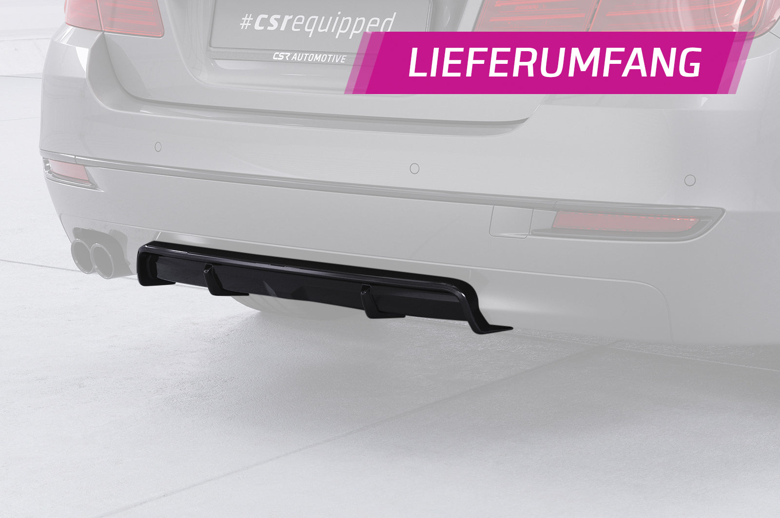 CSR Diffusor | Heckansatz mit ABE für BMW 5er F11 HA436-L Unlackiert roh (Lackierung erforderlich)