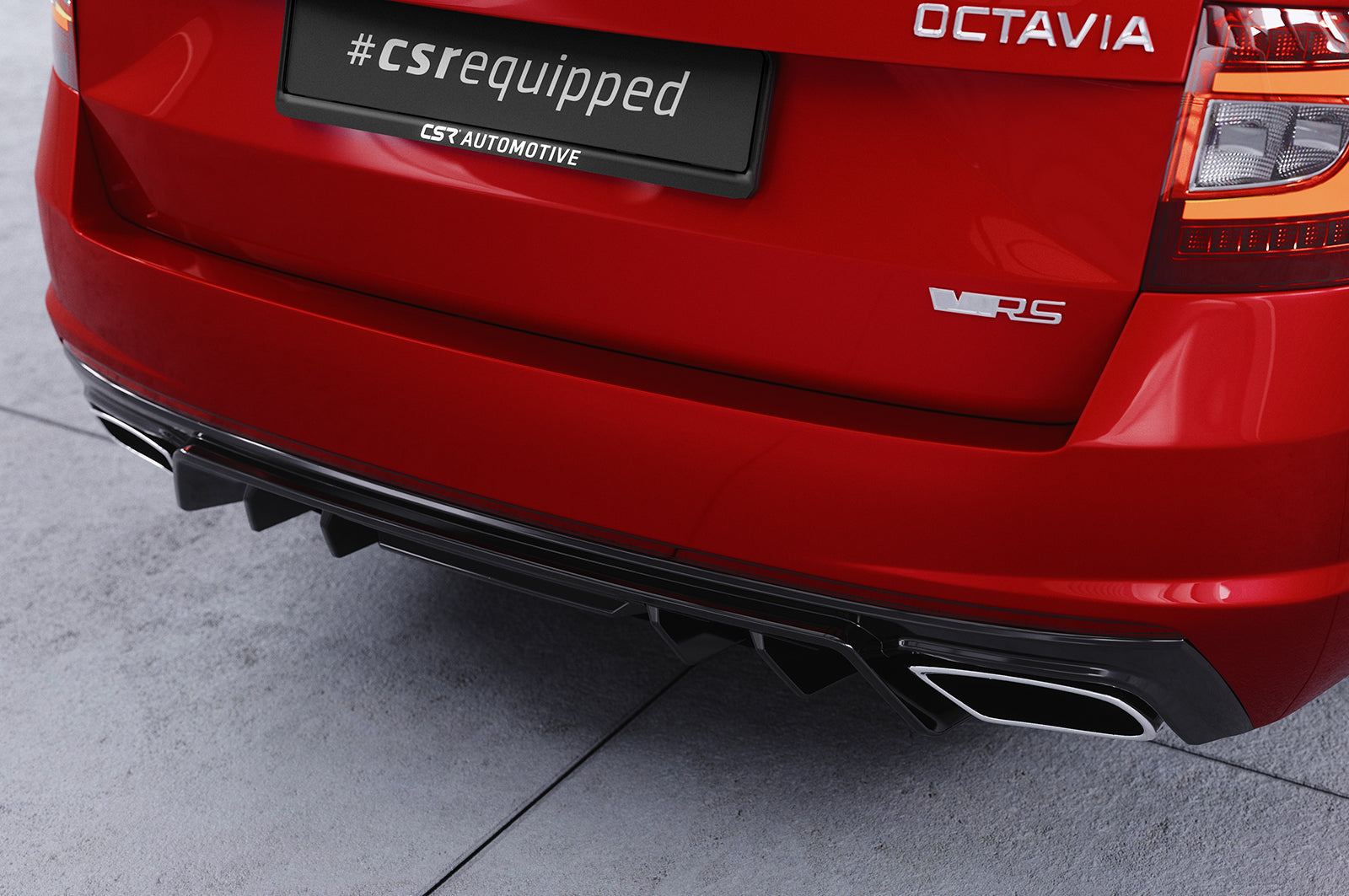 CSR Diffusor | Heckansatz mit ABE für Skoda Octavia 3 Typ 5E RS HA439-S Strukturiert schwarz matt (keine Lackierung erforderlich)