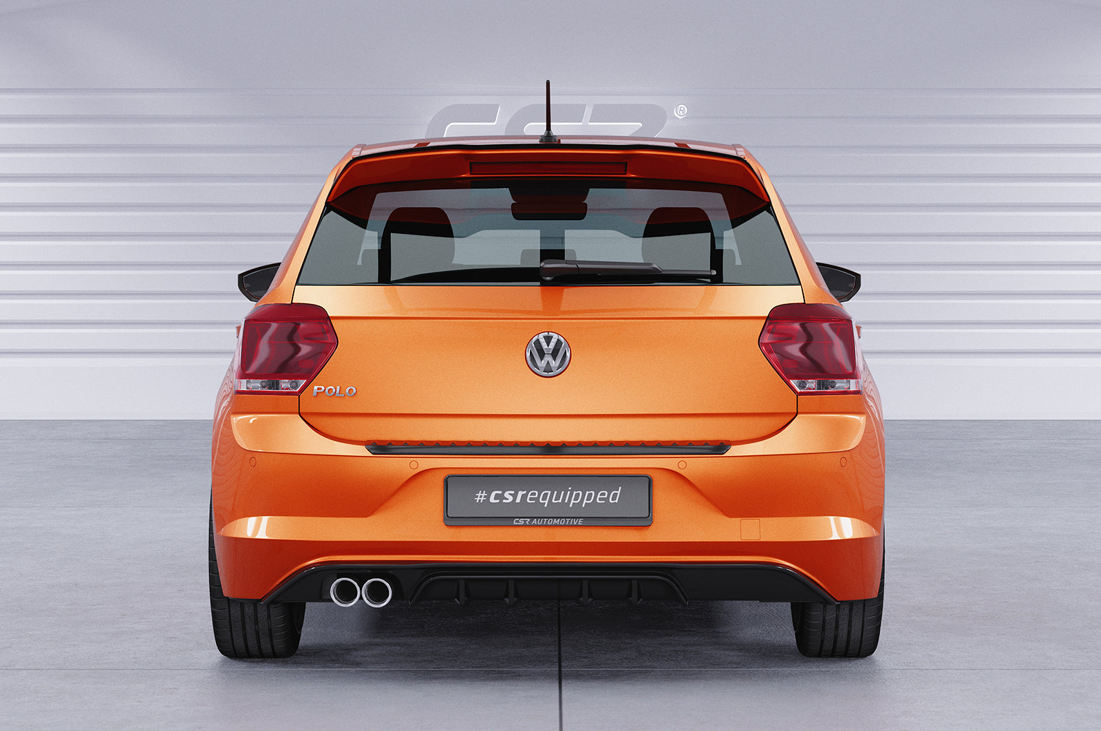 CSR Diffusor | Heckansatz mit ABE für VW Polo 6 2G (Typ AW) GTI HA442-G Glossy schwarz Hochglanz (keine Lackierung erforderlich)