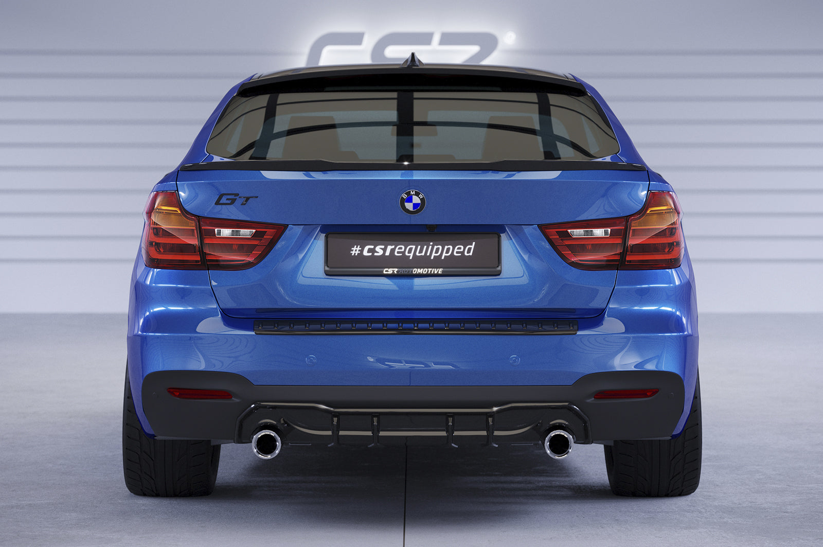 CSR Diffusor | Heckansatz mit ABE für BMW 3er F34 HA444-S Strukturiert schwarz matt (keine Lackierung erforderlich)