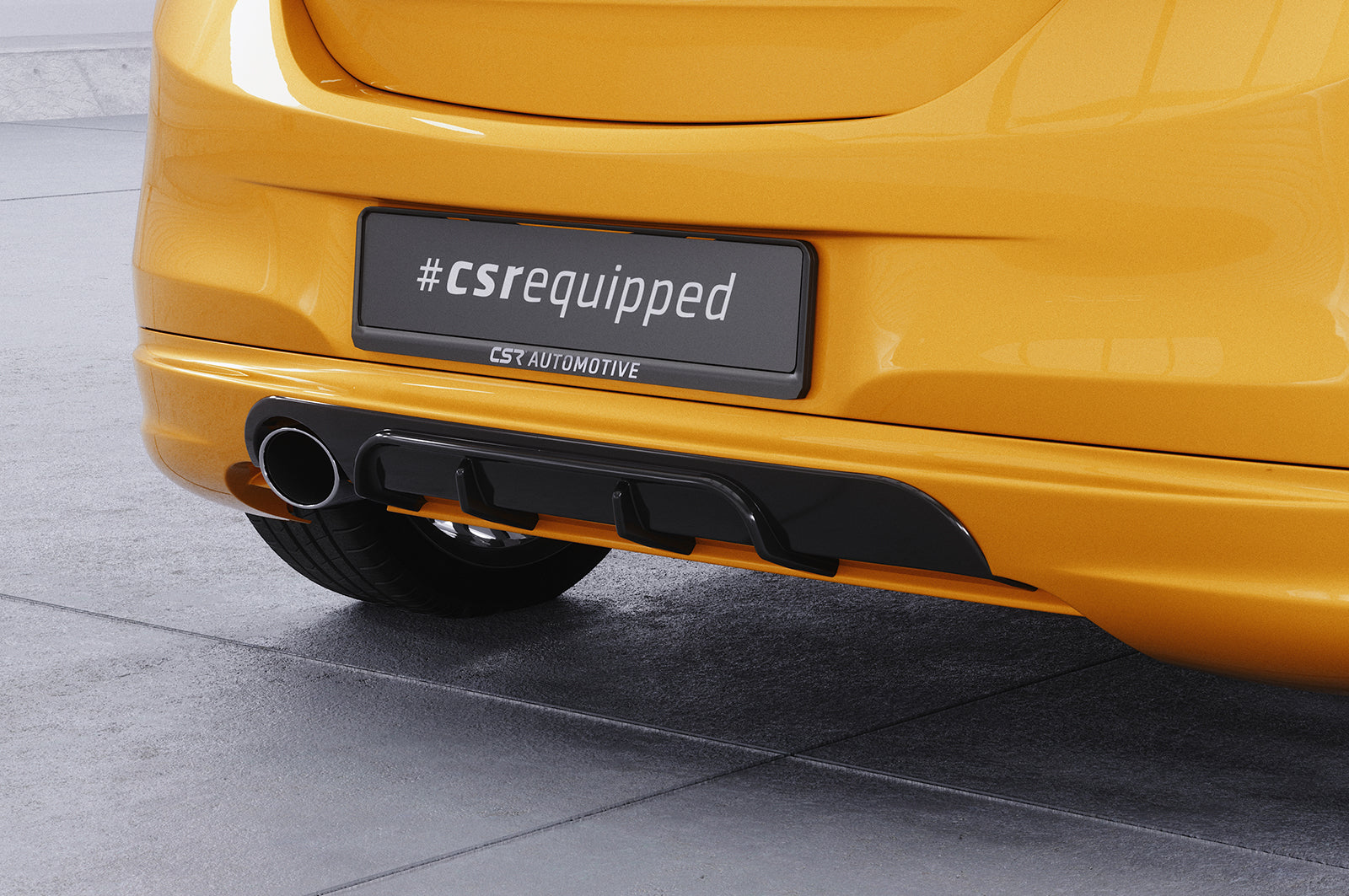 CSR Diffusor | Heckansatz mit ABE für Opel Corsa E GSI HA446-G Glossy schwarz Hochglanz (keine Lackierung erforderlich)