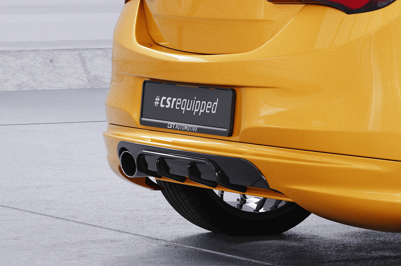 CSR Diffusor | Heckansatz mit ABE für Opel Corsa E GSI HA446-G Glossy schwarz Hochglanz (keine Lackierung erforderlich)
