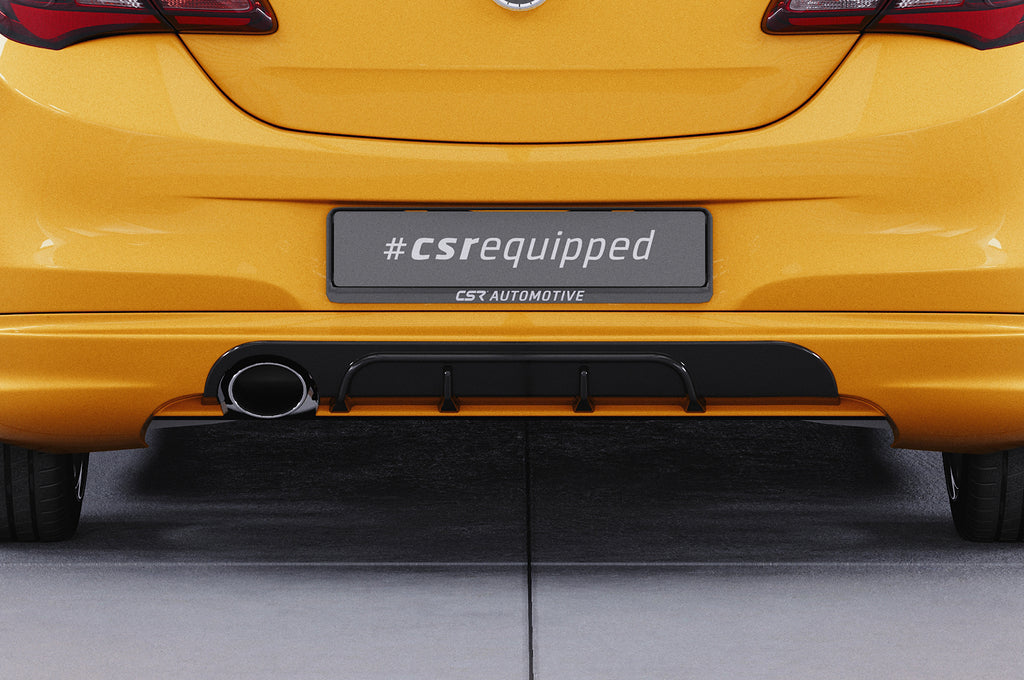 CSR Diffusor | Heckansatz mit ABE für Opel Corsa E GSI HA446-C Carbon Look Hochglanz (keine Lackierung erforderlich)