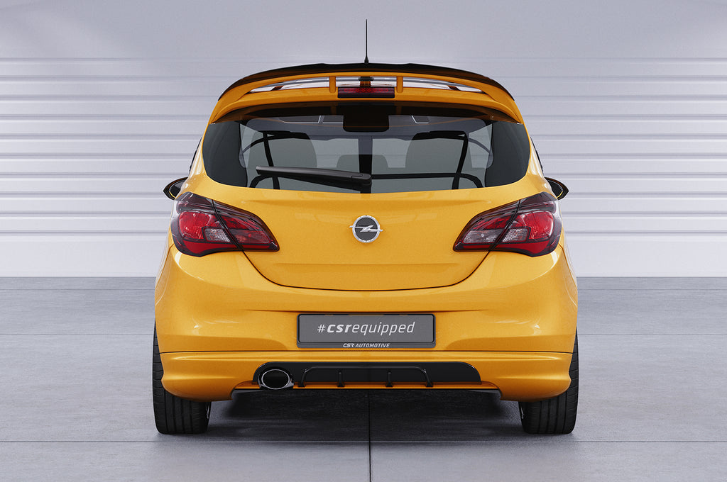 CSR Diffusor | Heckansatz mit ABE für Opel Corsa E GSI HA446-G Glossy schwarz Hochglanz (keine Lackierung erforderlich)