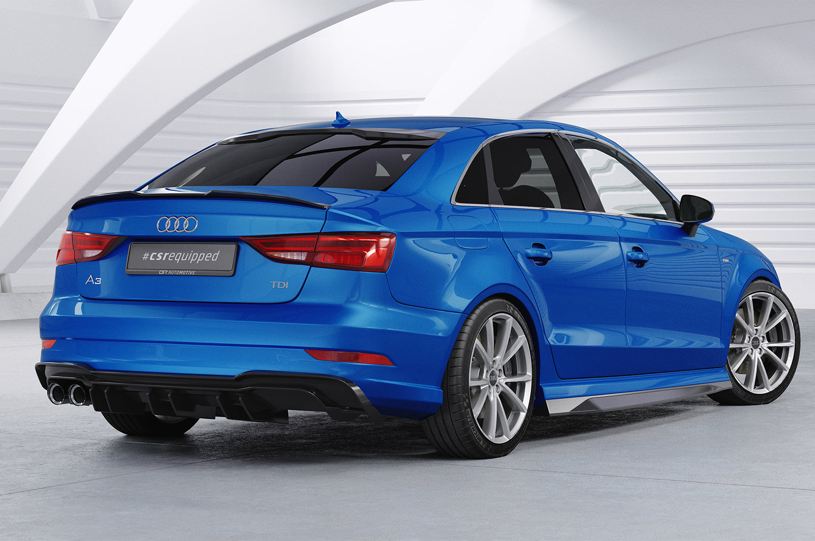 CSR Diffusor | Heckansatz mit ABE für Audi A3 8V S-Line Limo / Cabrio HA448
