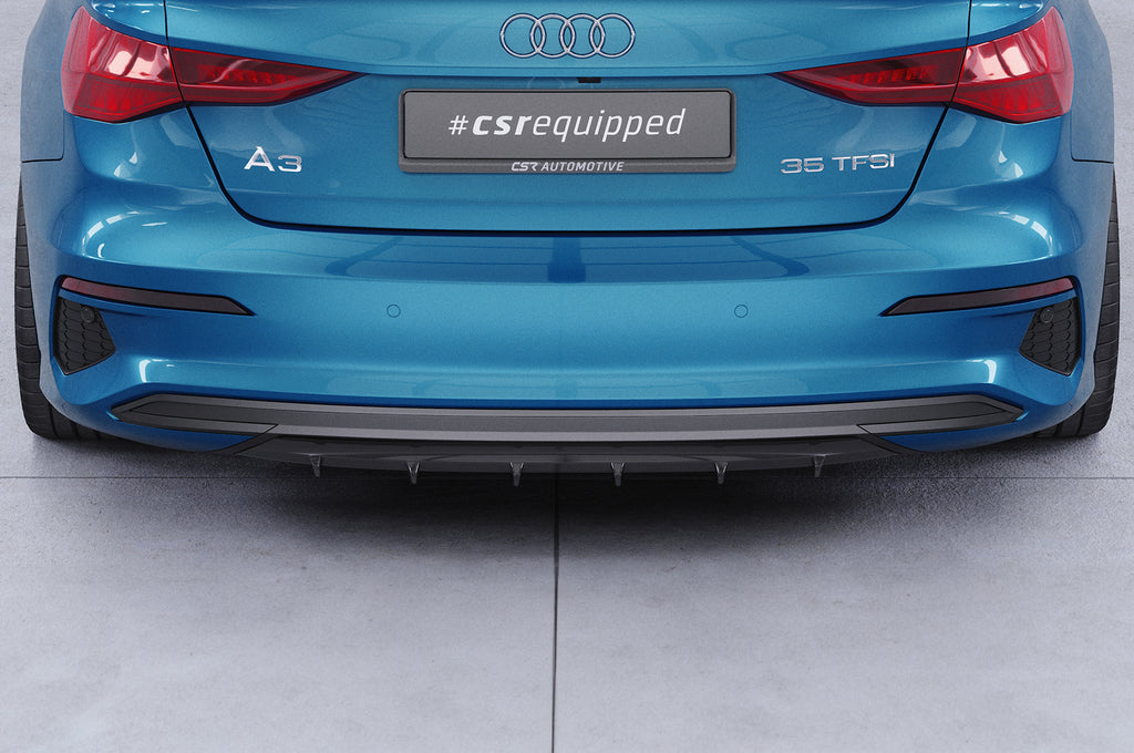 CSR Diffusor | Heckansatz mit ABE für Audi A3 8Y HA449-L Unlackiert roh (Lackierung erforderlich)