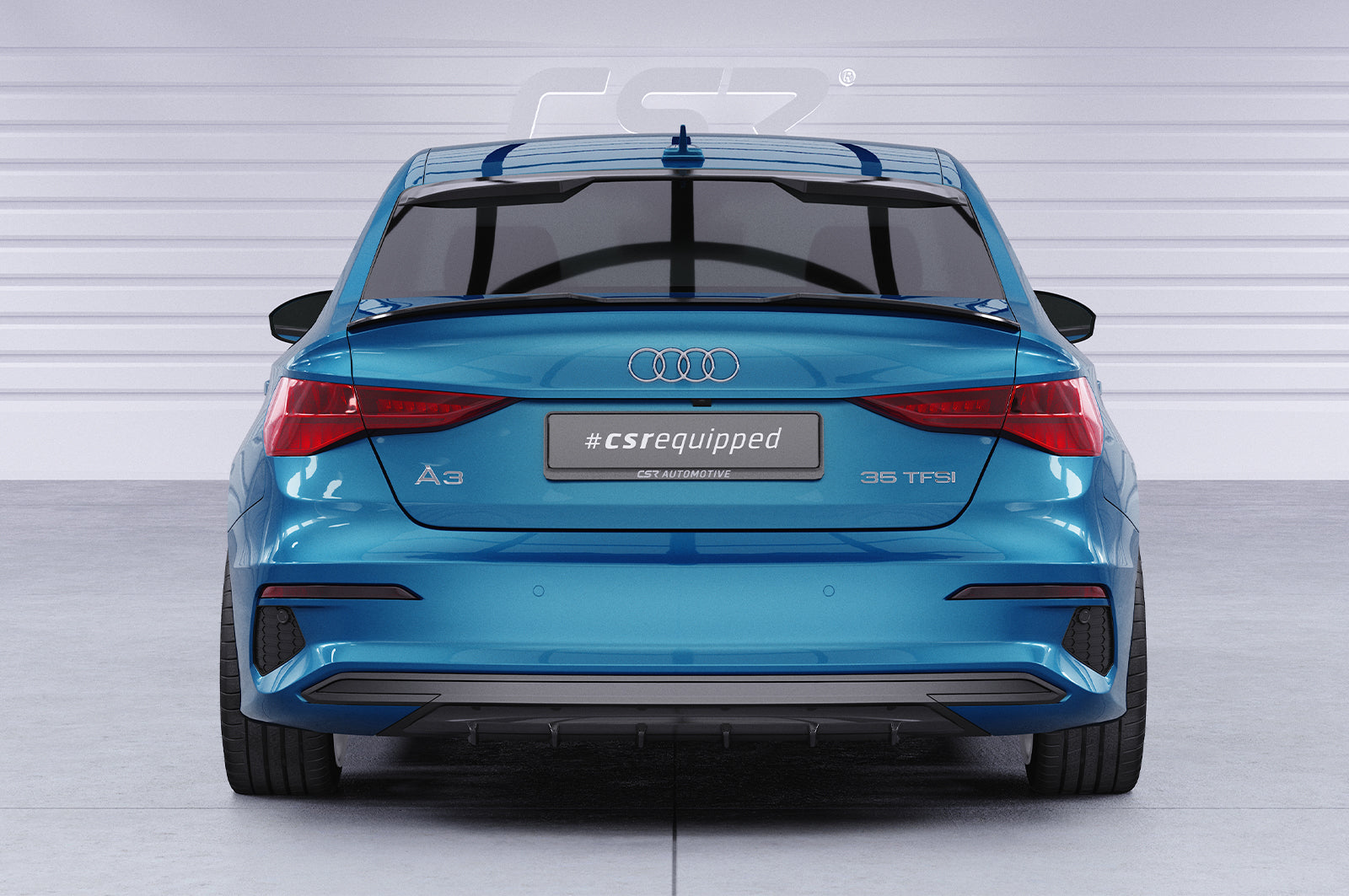 CSR Diffusor | Heckansatz mit ABE für Audi A3 8Y HA449-L Unlackiert roh (Lackierung erforderlich)