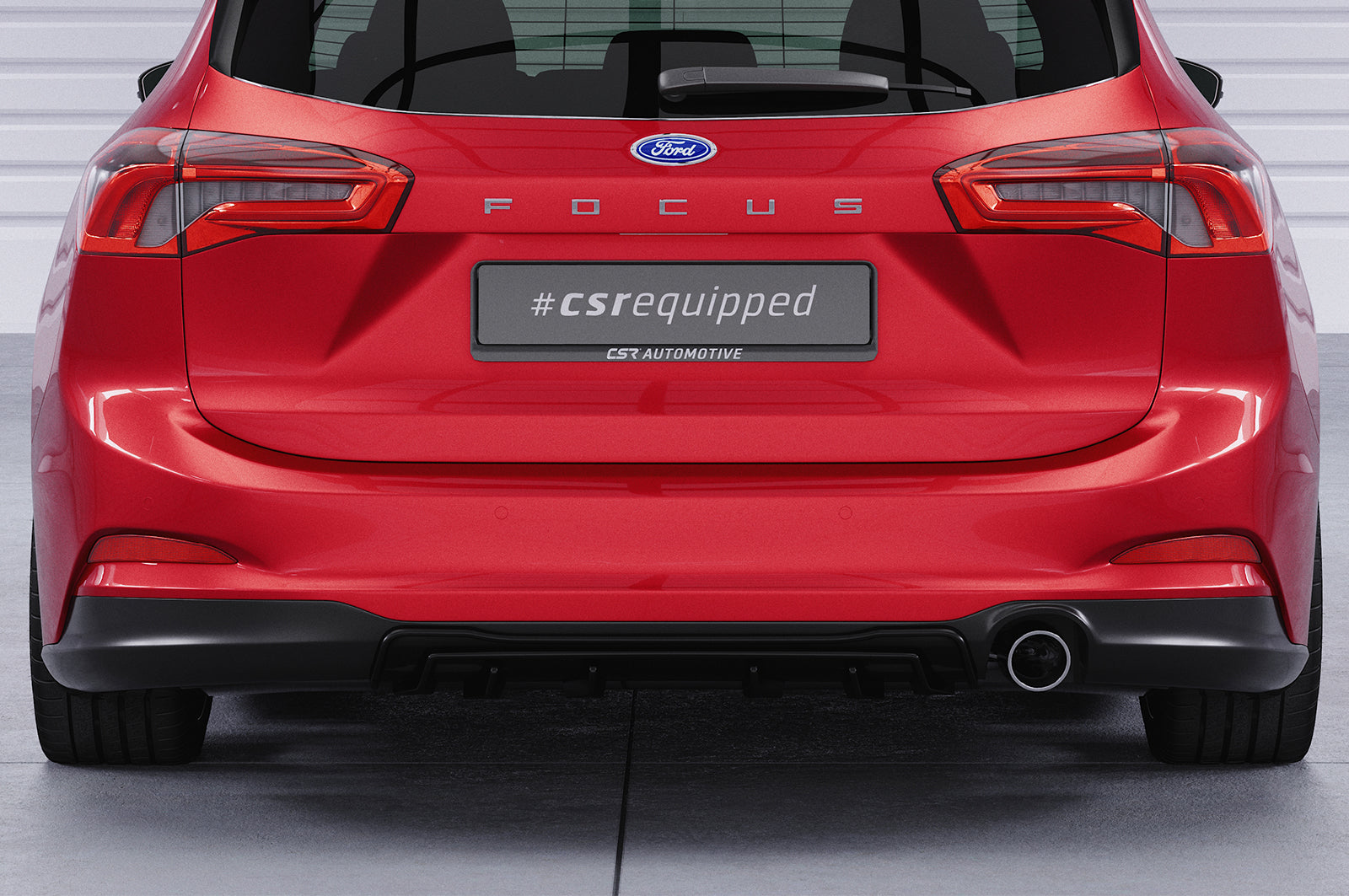 CSR Diffusor | Heckansatz mit ABE für Ford Focus MK4 Turnier HA450-L Unlackiert roh (Lackierung erforderlich)