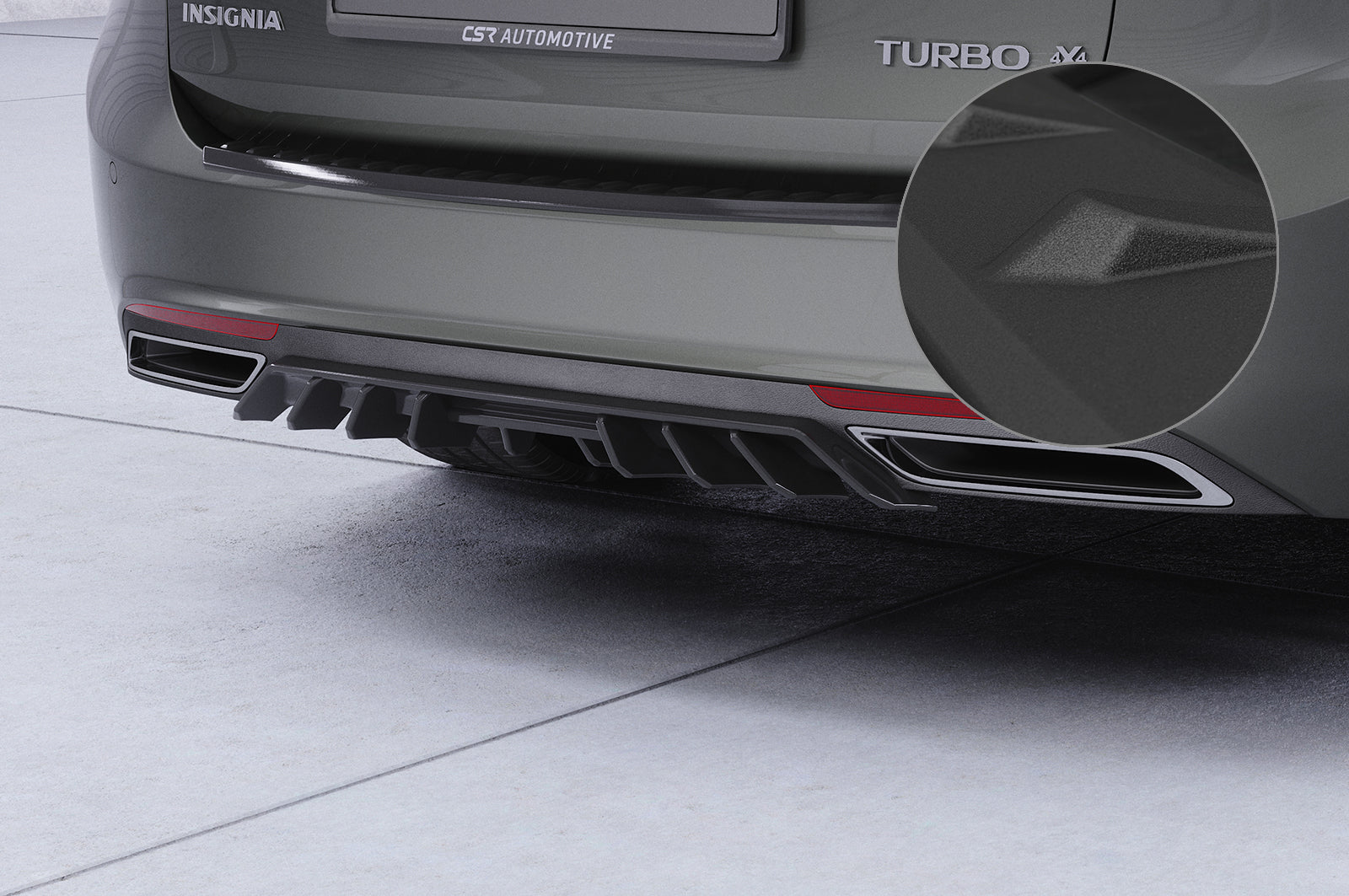 CSR Diffusor | Heckansatz mit ABE für Opel Insignia B Sports Tourer HA455-S Strukturiert schwarz matt (keine Lackierung erforderlich)