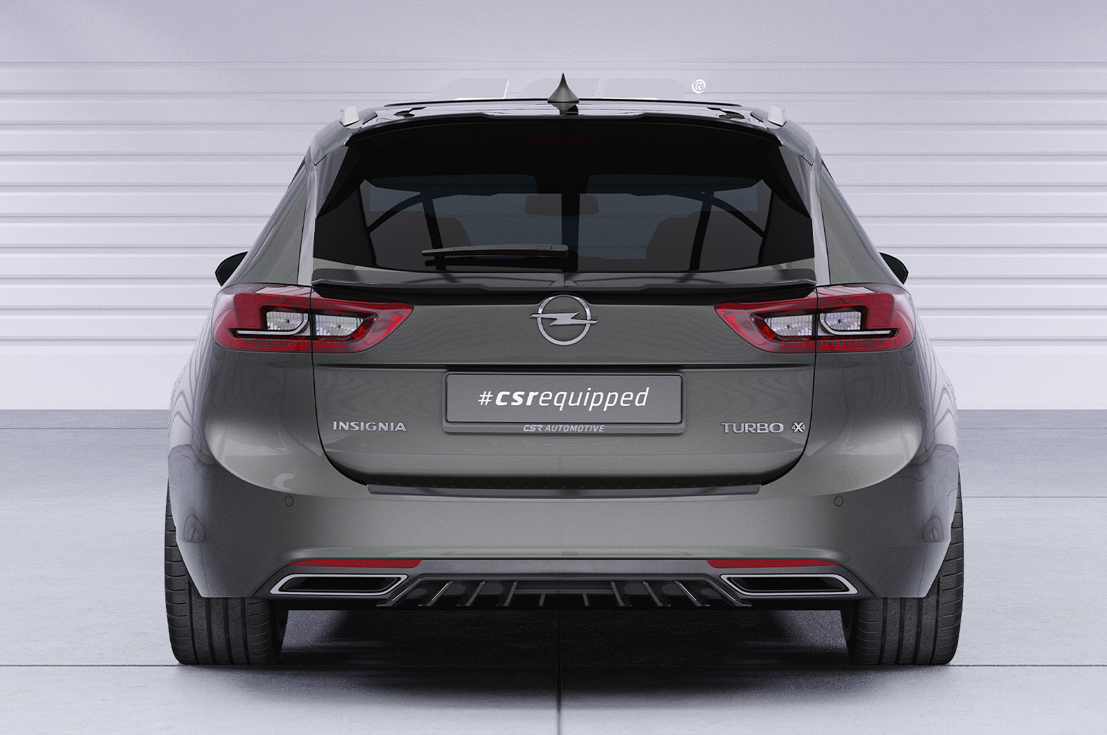 CSR Diffusor | Heckansatz mit ABE für Opel Insignia B Sports Tourer HA455-G Glossy schwarz Hochglanz (keine Lackierung erforderlich)