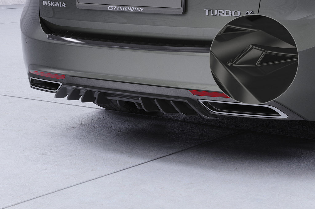 CSR Diffusor | Heckansatz mit ABE für Opel Insignia B Sports Tourer HA455-G Glossy schwarz Hochglanz (keine Lackierung erforderlich)