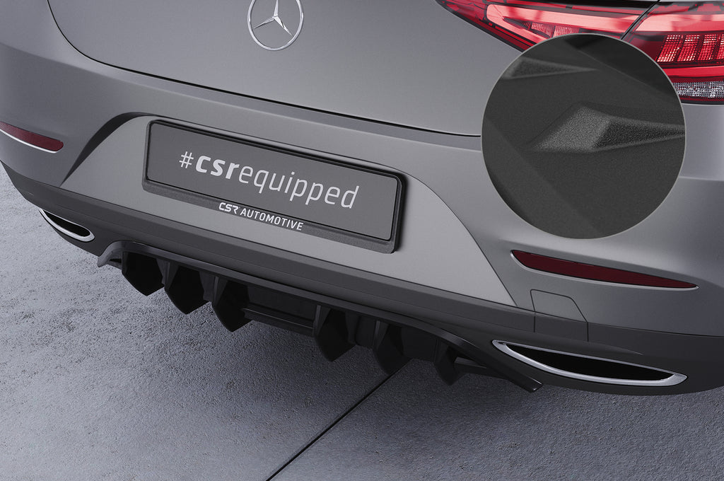 CSR Diffusor | Heckansatz mit ABE für Mercedes-Benz CSL (C257) HA457-S Strukturiert schwarz matt (keine Lackierung erforderlich)