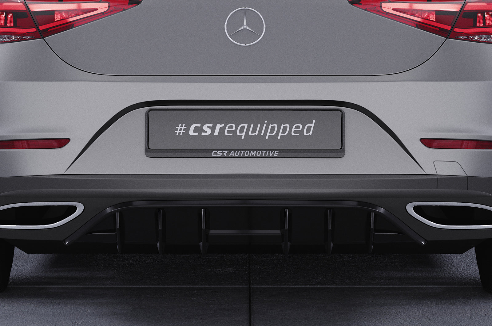 CSR Diffusor | Heckansatz mit ABE für Mercedes-Benz CSL (C257) HA457-S Strukturiert schwarz matt (keine Lackierung erforderlich)