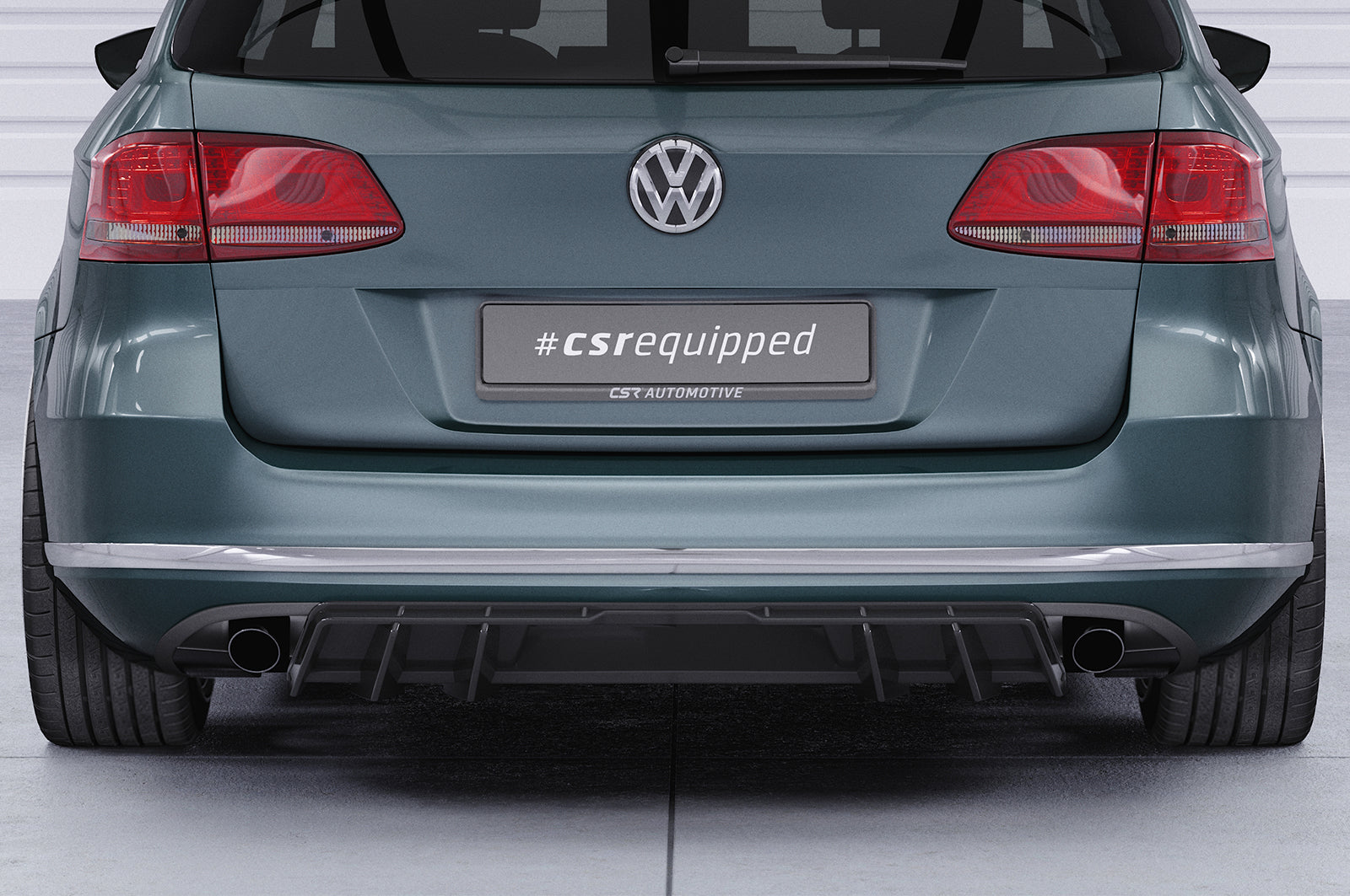 CSR Diffusor | Heckansatz mit ABE für VW Passat B7 (Typ 3C) Variant HA460-G Glossy schwarz Hochglanz (keine Lackierung erforderlich)
