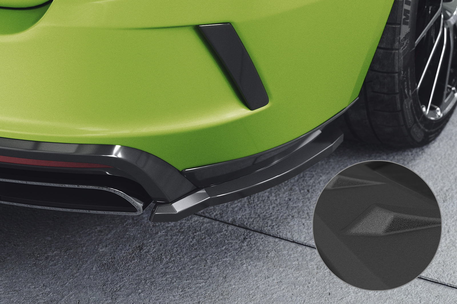 CSR Diffusor | Heckansatz mit ABE für Skoda Octavia 4 RS und RS Plus HA477-S Strukturiert schwarz matt (keine Lackierung erforderlich)