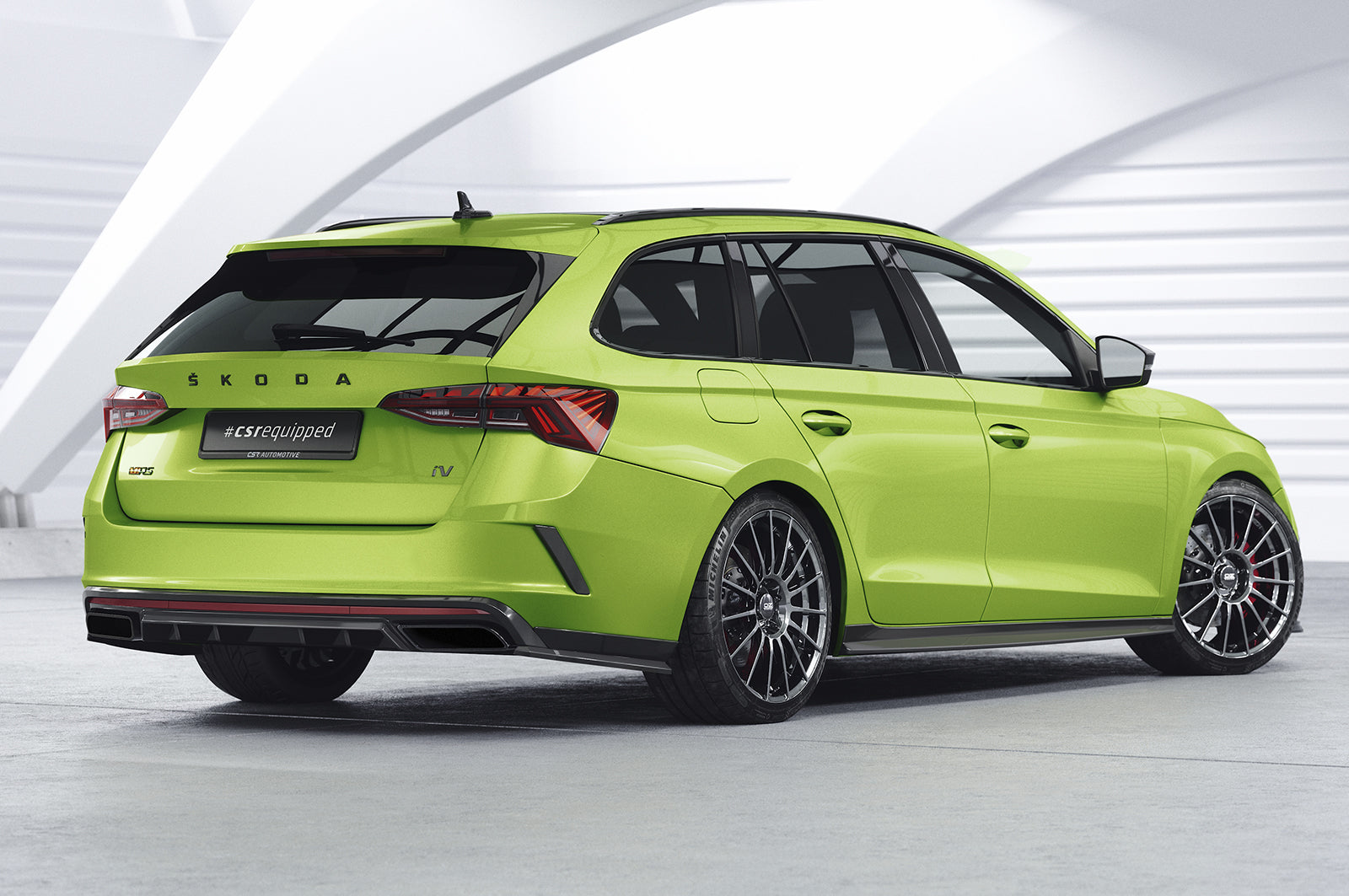 CSR Diffusor | Heckansatz mit ABE für Skoda Octavia 4 RS und RS Plus HA477-G Glossy schwarz Hochglanz (keine Lackierung erforderlich)