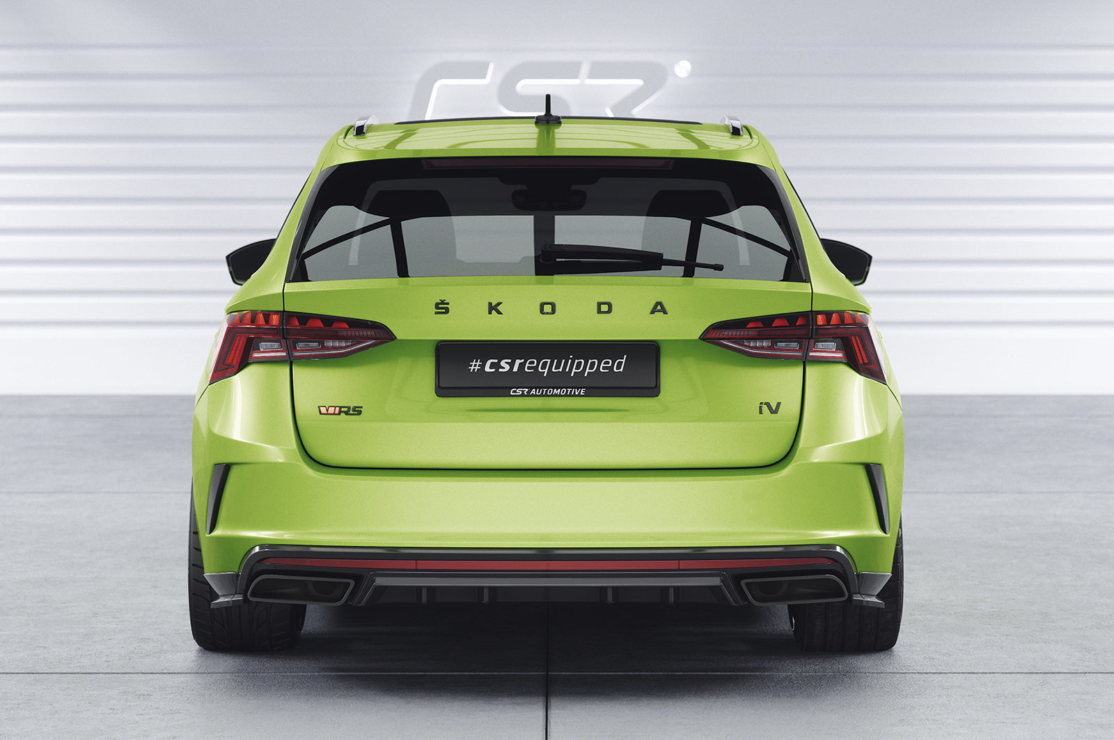 CSR Diffusor | Heckansatz mit ABE für Skoda Octavia 4 RS und RS Plus HA477-C Carbon Look Hochglanz (keine Lackierung erforderlich)