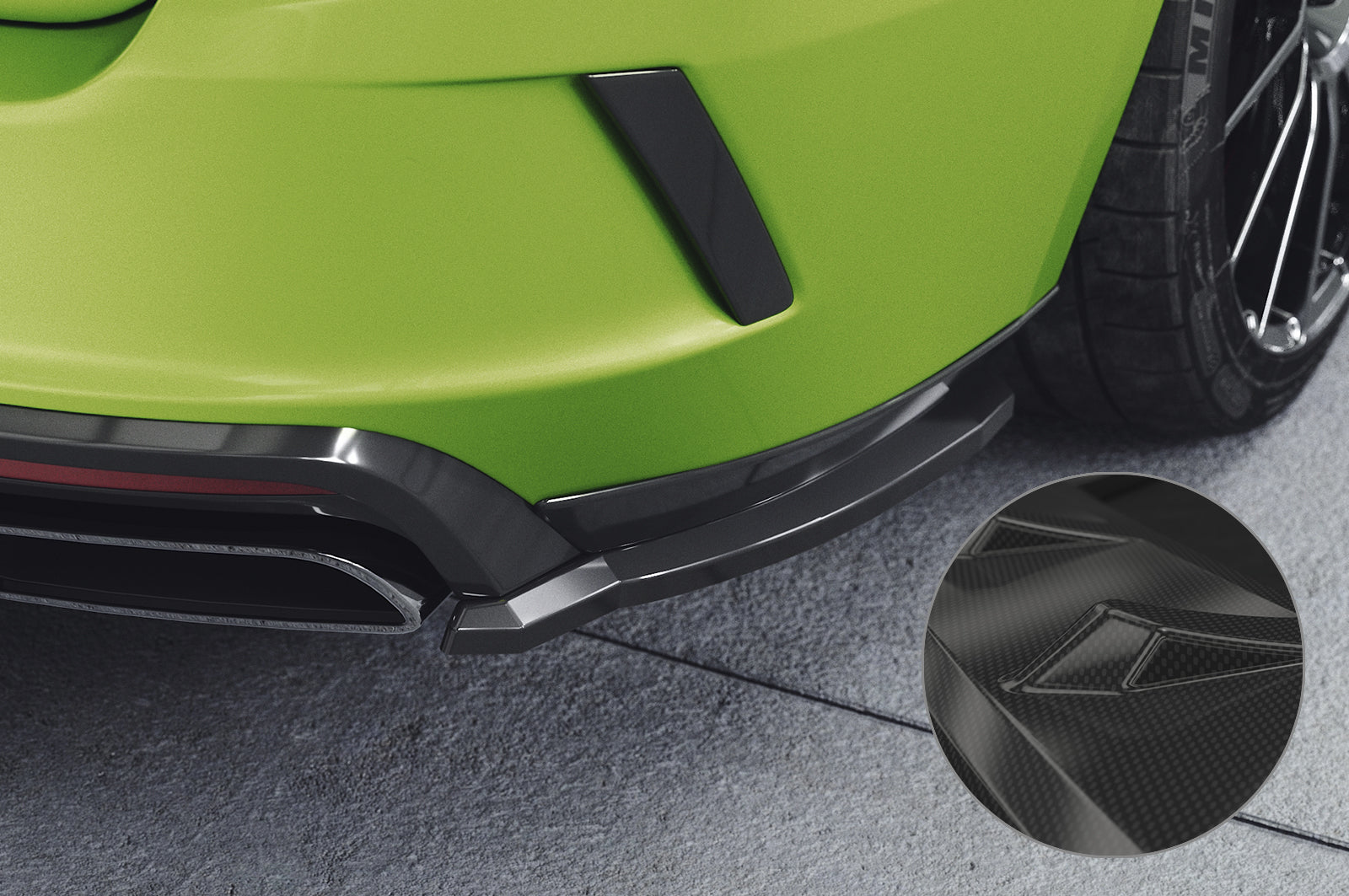 CSR Diffusor | Heckansatz mit ABE für Skoda Octavia 4 RS und RS Plus HA477-C Carbon Look Hochglanz (keine Lackierung erforderlich)