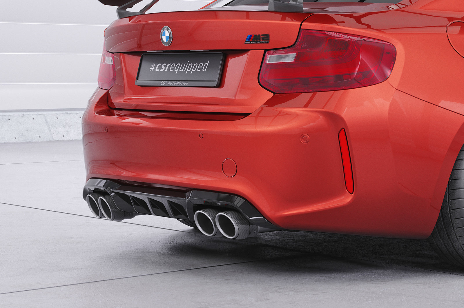 CSR Diffusor | Heckansatz mit ABE für BMW M2 F87 HA489-G Glossy schwarz Hochglanz (keine Lackierung erforderlich)