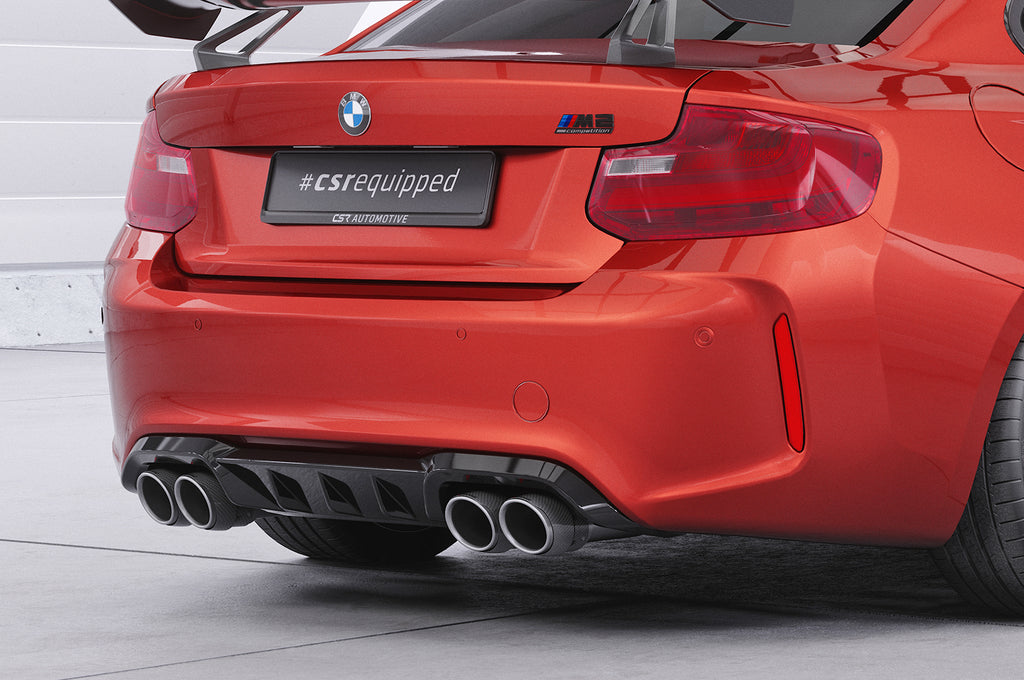 CSR Diffusor | Heckansatz mit ABE für BMW M2 F87 HA489-G Glossy schwarz Hochglanz (keine Lackierung erforderlich)