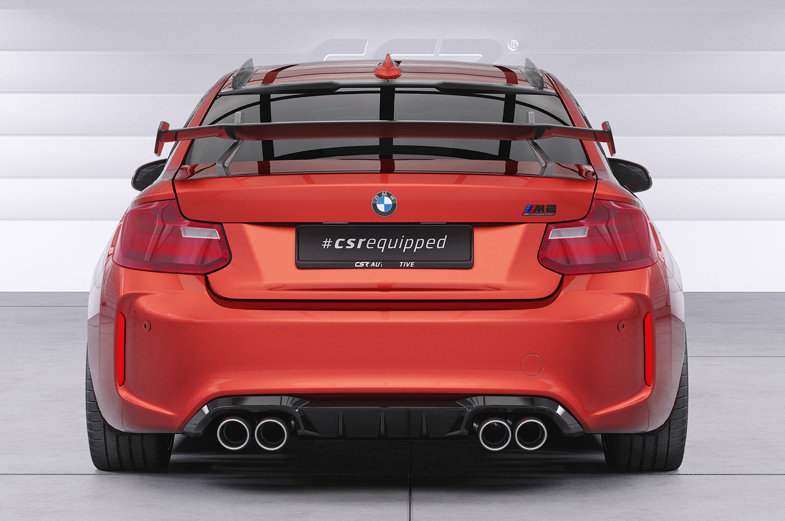 CSR Diffusor | Heckansatz mit ABE für BMW M2 F87 HA489-G Glossy schwarz Hochglanz (keine Lackierung erforderlich)