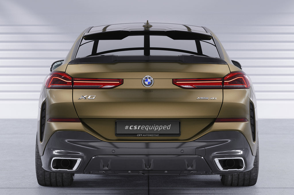 CSR Heckspoiler | Heckflügel mit ABE für BMW X6 (G06) HF012-G Glossy schwarz Hochglanz (keine Lackierung erforderlich)