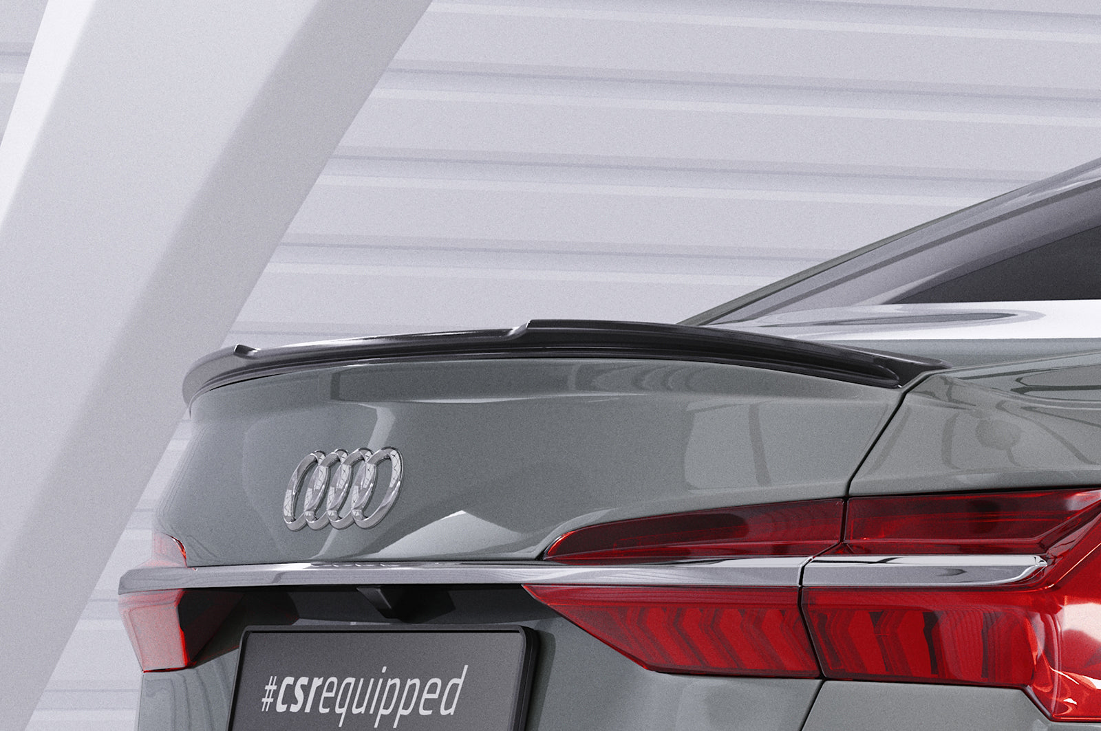 CSR Heckspoiler | Heckflügel mit ABE für Audi A6 C8 (Typ 4K/F2) Limousine HF015-L Unlackiert roh (Lackierung erforderlich)