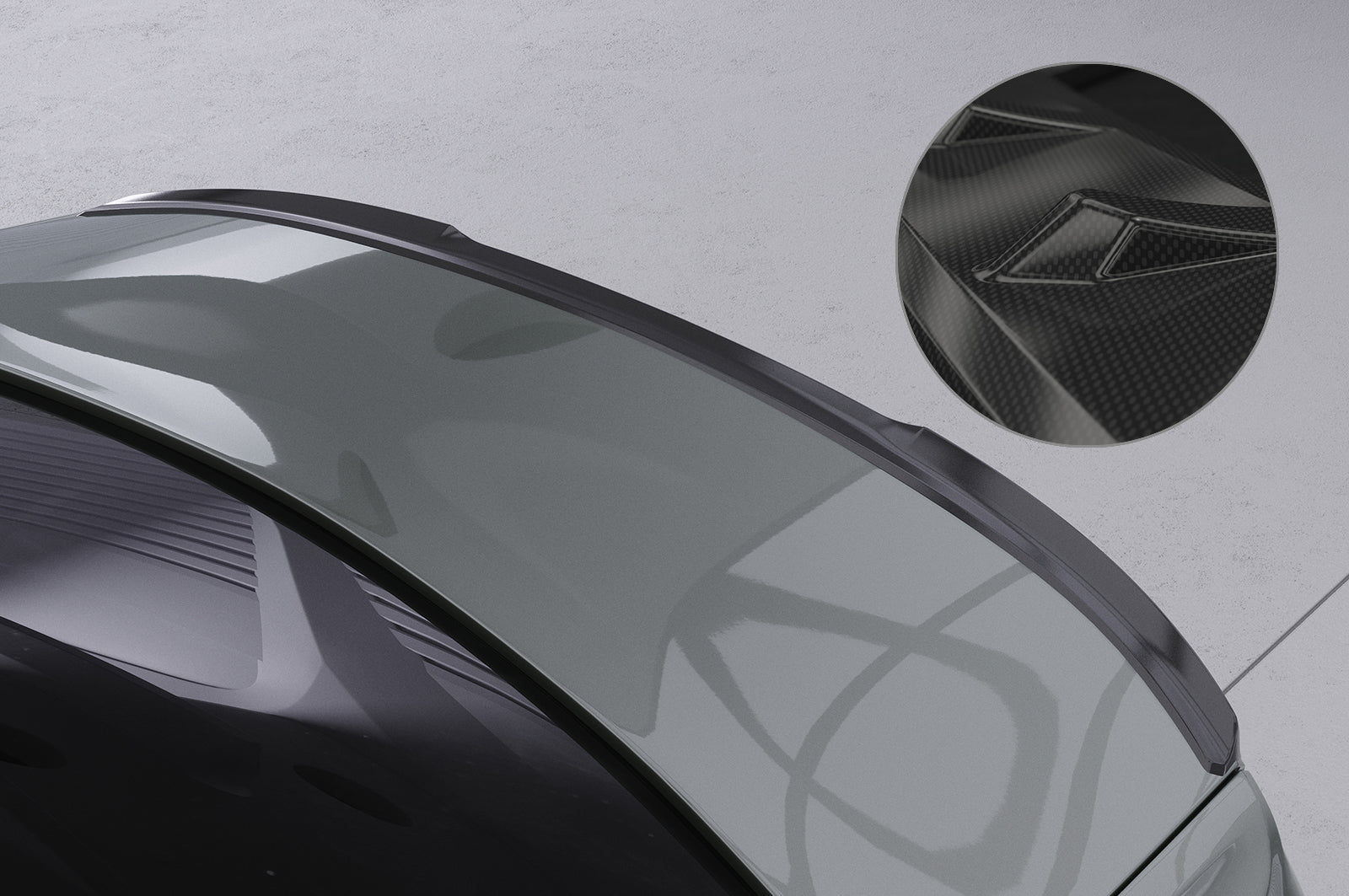 CSR Heckspoiler | Heckflügel mit ABE für Audi A6 C8 (Typ 4K/F2) Limousine HF015-C Carbon Look Hochglanz (keine Lackierung erforderlich)