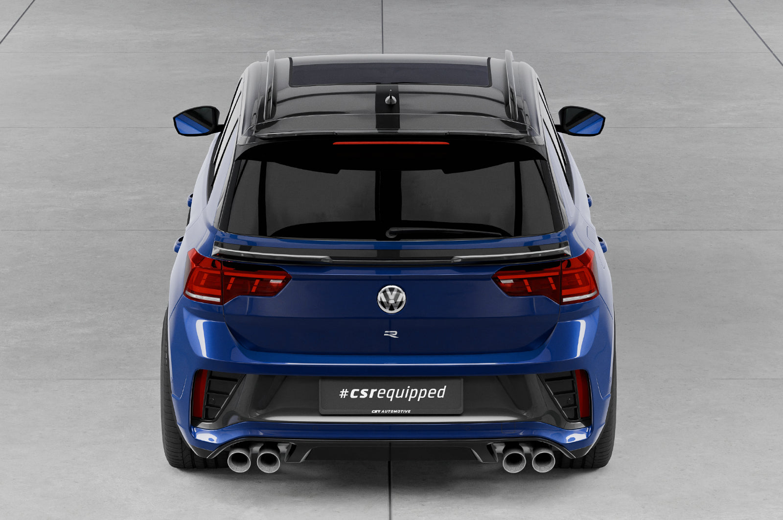 CSR Heckspoiler | Heckflügel mit ABE für VW T-Roc (Typ A1) HF020-S Strukturiert schwarz matt (keine Lackierung erforderlich)