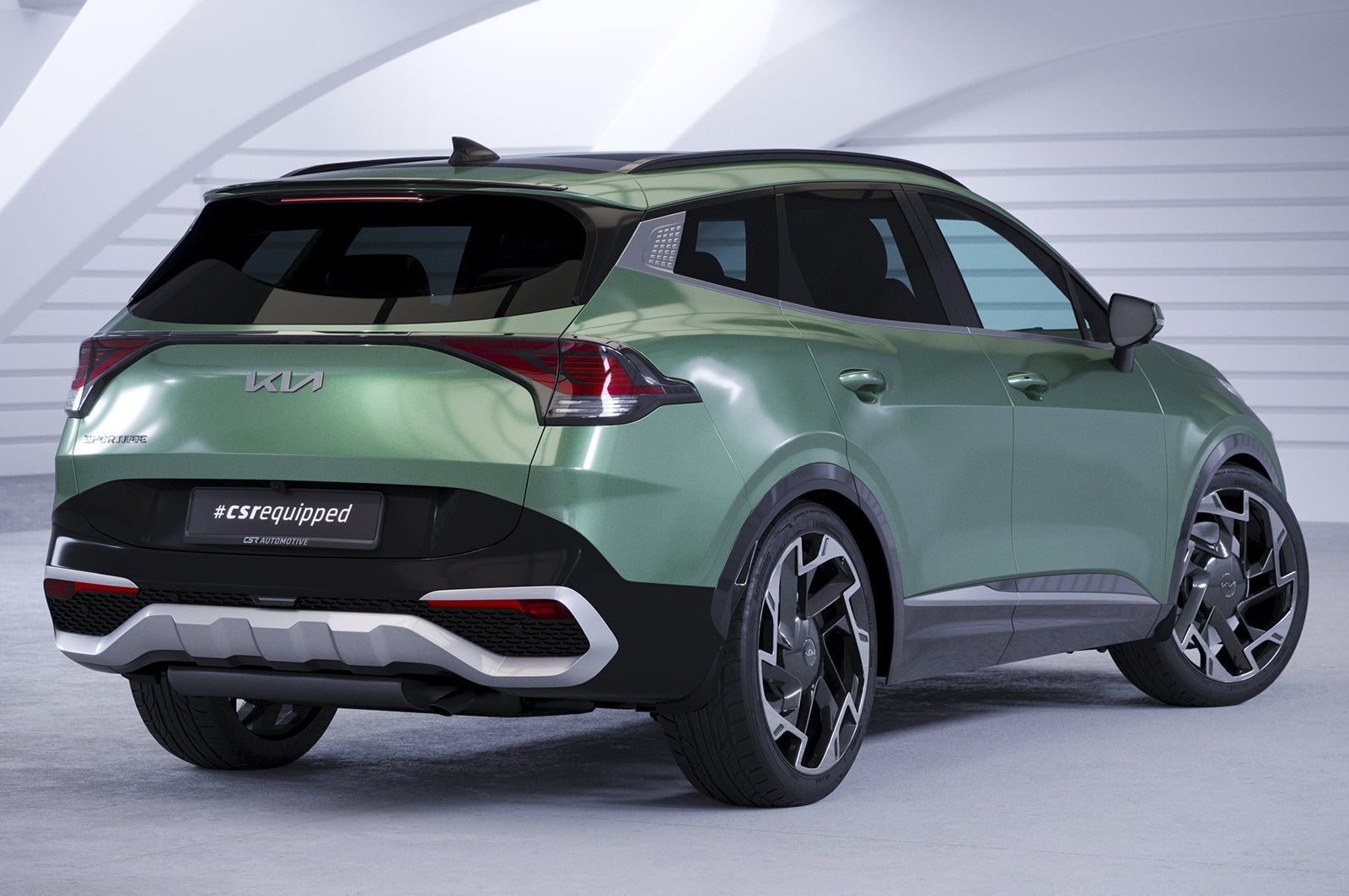 CSR Heckspoiler | Heckflügel mit ABE für Kia Sportage (NQ5) HF023-C Carbon Look Hochglanz (keine Lackierung erforderlich)