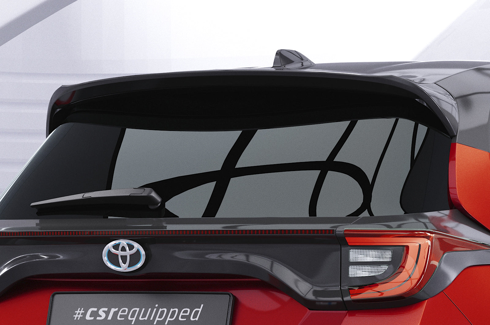CSR Heckspoiler | Heckflügel mit ABE für Toyota Yaris 4 / Mazda 2 (XP21) HF025-L Unlackiert roh (Lackierung erforderlich)
