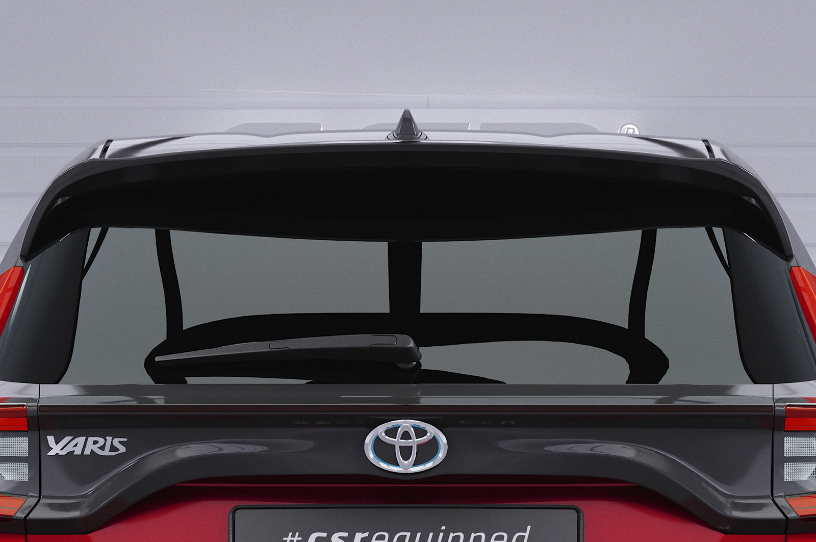 CSR Heckspoiler | Heckflügel mit ABE für Toyota Yaris 4 / Mazda 2 (XP21) HF025-L Unlackiert roh (Lackierung erforderlich)