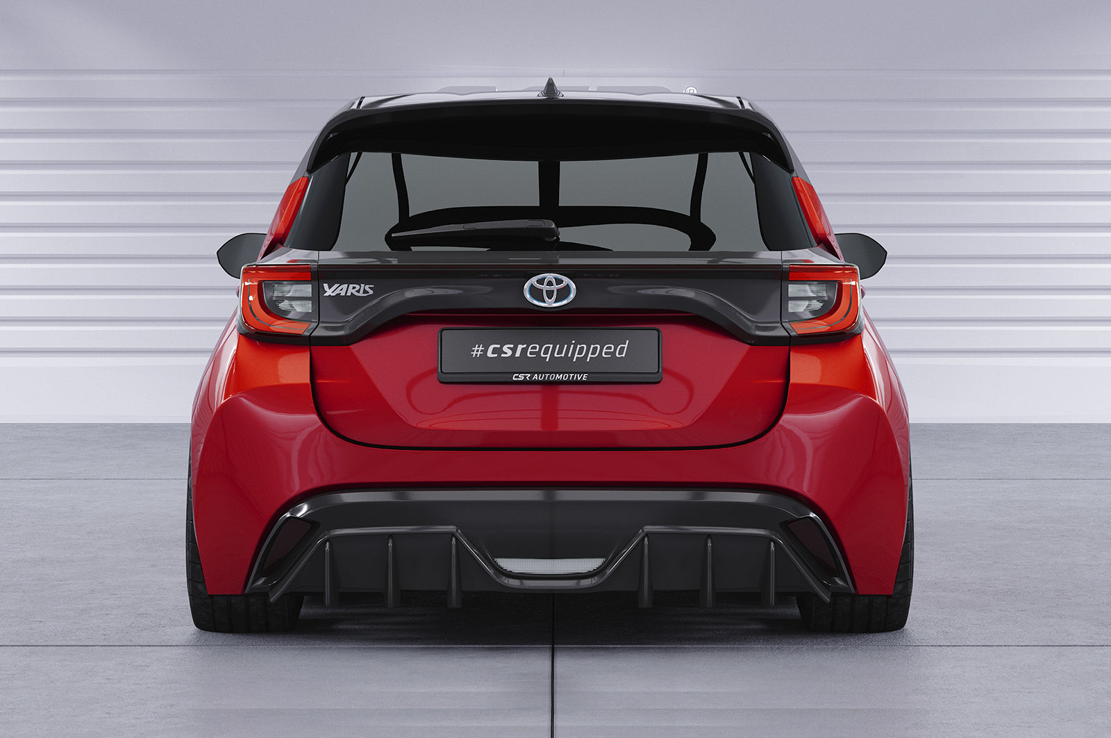 CSR Heckspoiler | Heckflügel mit ABE für Toyota Yaris 4 / Mazda 2 (XP21) HF025-L Unlackiert roh (Lackierung erforderlich)