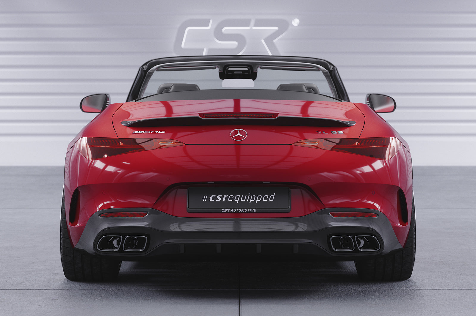 CSR Heckspoiler | Heckflügel mit ABE für Mercedes-Benz SL 43 / 55 / 63 AMG HF027-L Unlackiert roh (Lackierung erforderlich)