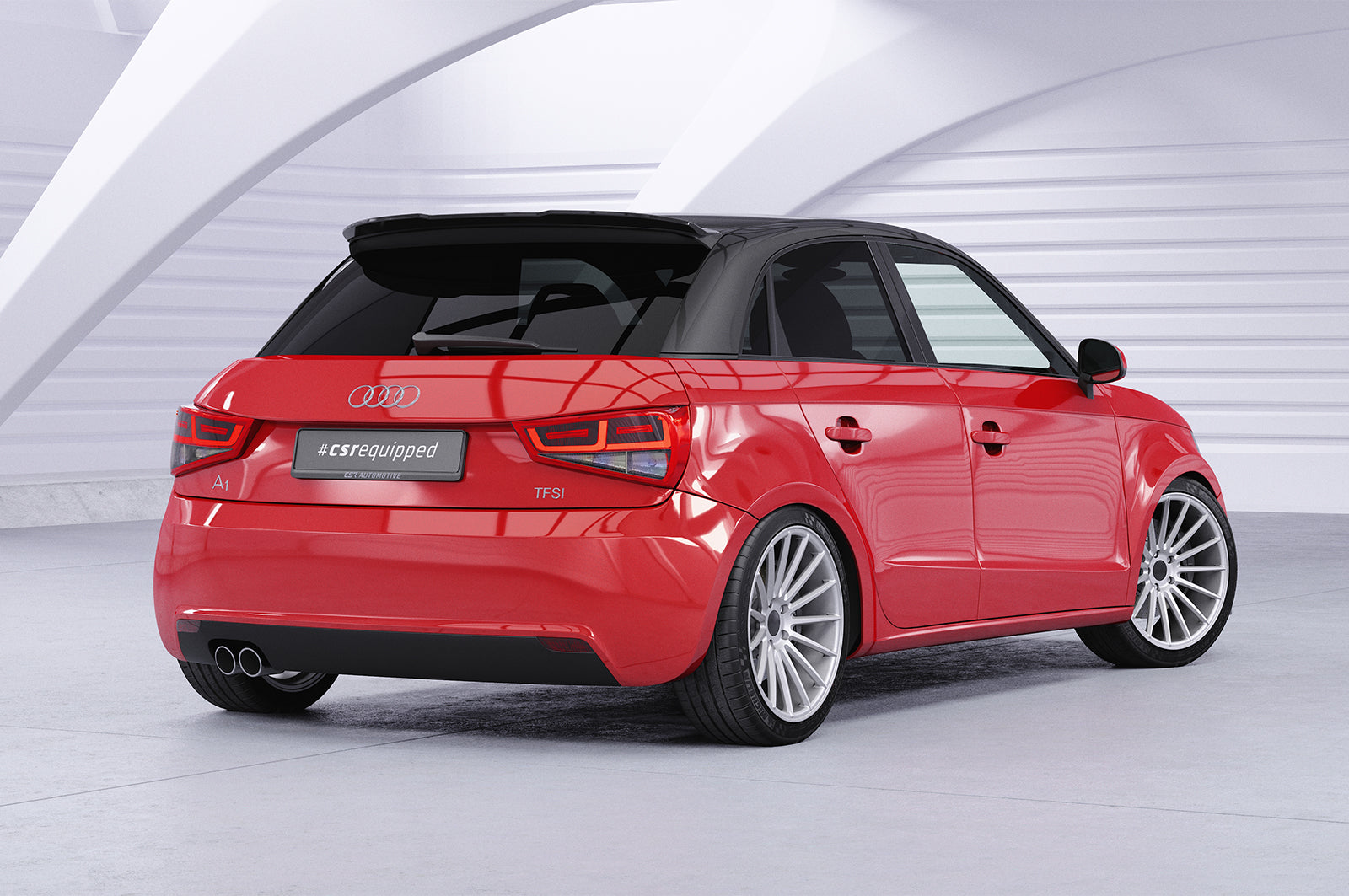 CSR Heckspoiler | Heckflügel mit ABE für Audi A1 (8X) S-Line HF039-S Strukturiert schwarz matt (keine Lackierung erforderlich)