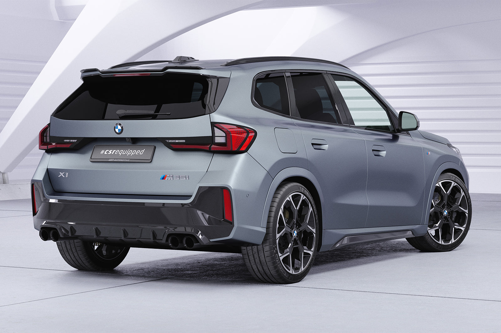 CSR Heckspoiler | Heckflügel mit ABE für BMW X1 / iX1 U11 HF044-S Strukturiert schwarz matt (keine Lackierung erforderlich)