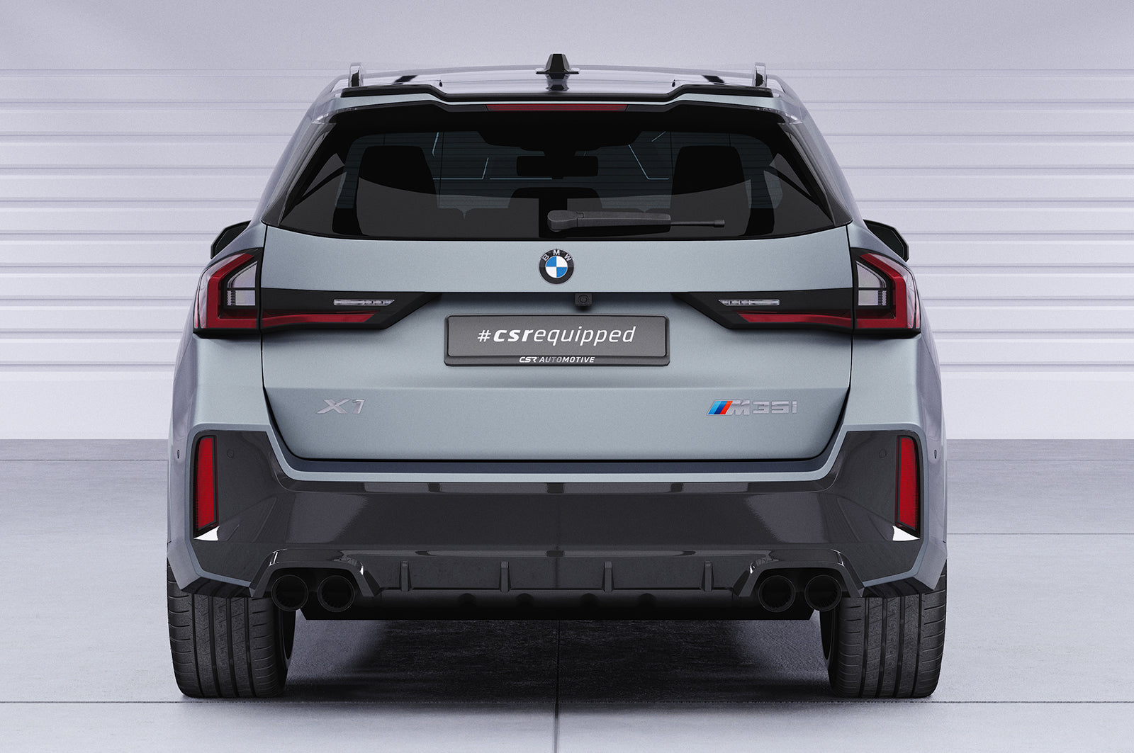 CSR Heckspoiler | Heckflügel mit ABE für BMW X1 / iX1 U11 HF044-S Strukturiert schwarz matt (keine Lackierung erforderlich)