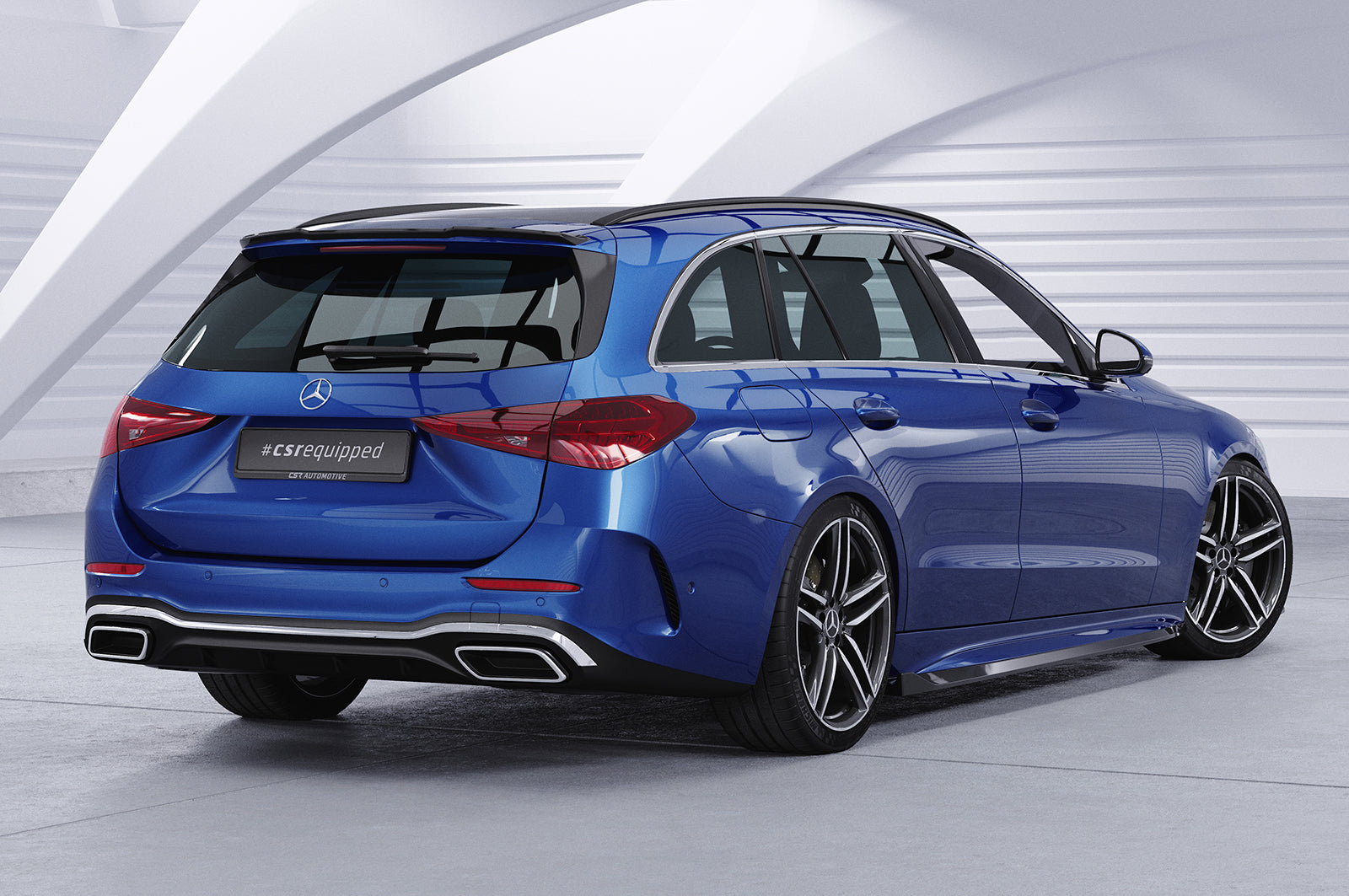 CSR Heckspoiler | Heckflügel mit ABE für Mercedes-Benz C-Klasse S206 T-Modell HF045-L Unlackiert roh (Lackierung erforderlich)