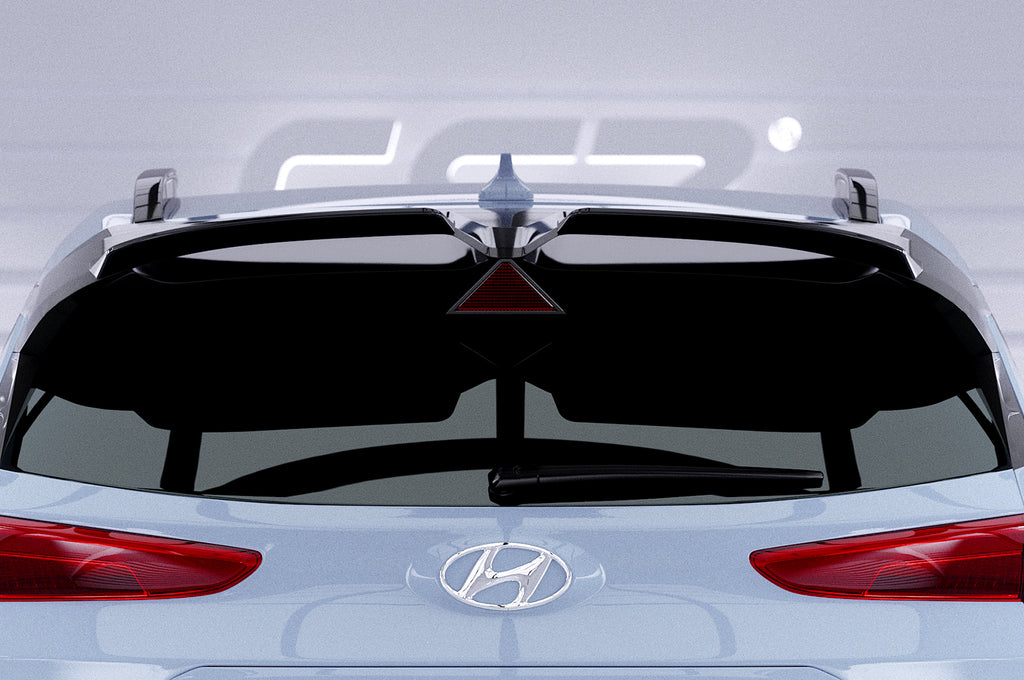 CSR Heckspoiler | Heckflügel mit ABE für Hyundai Kona N HF046-C Carbon Look Hochglanz (keine Lackierung erforderlich)