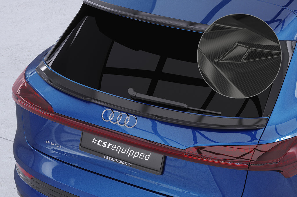 CSR Heckspoiler | Heckflügel mit ABE für Audi e-tron / Q8 e-tron (GE) HF055-C Carbon Look Hochglanz (keine Lackierung erforderlich)