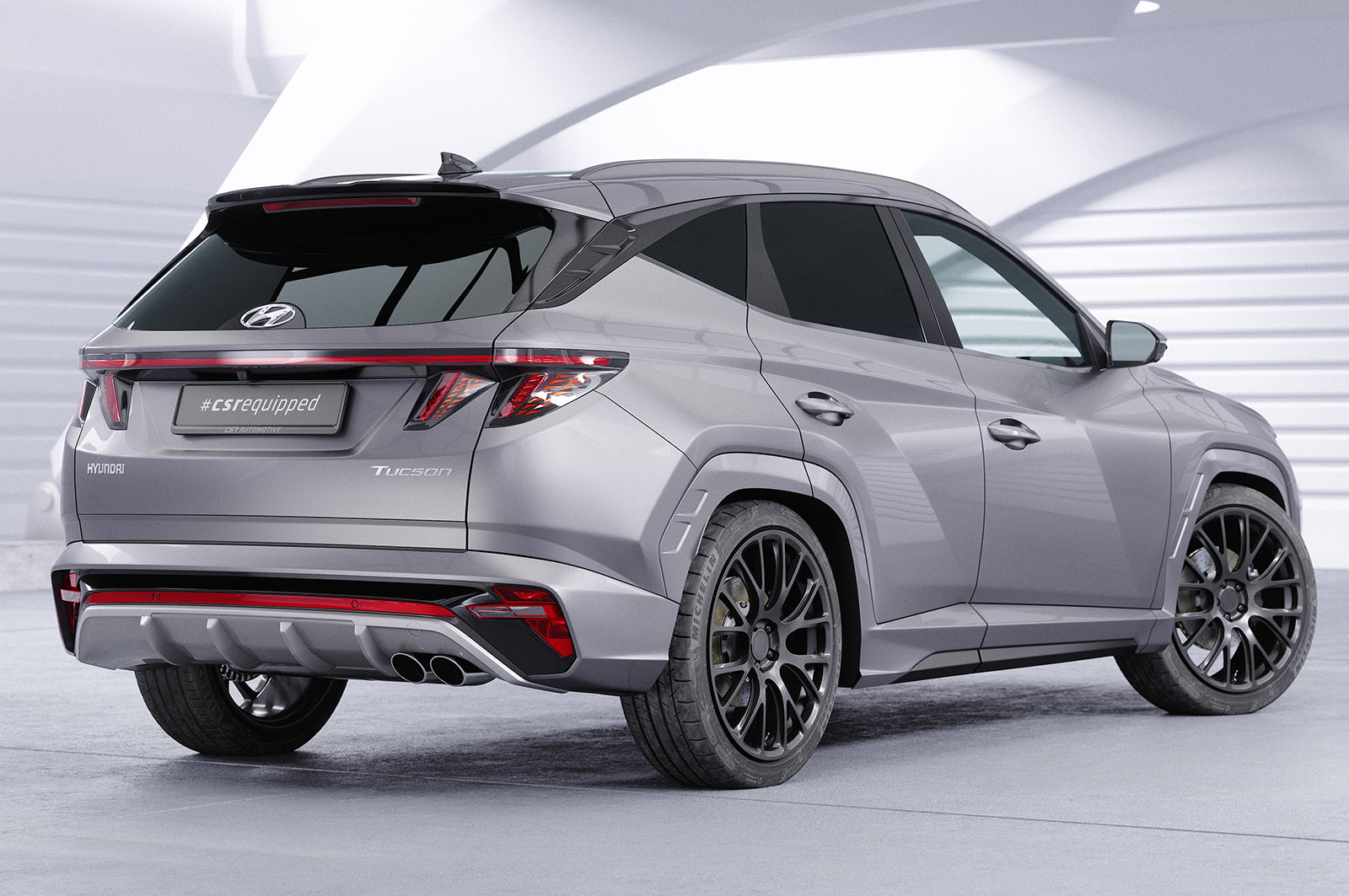 CSR Heckspoiler | Heckflügel mit ABE für Hyundai Tucson 4 (NX4) HF068-C Carbon Look Hochglanz (keine Lackierung erforderlich)